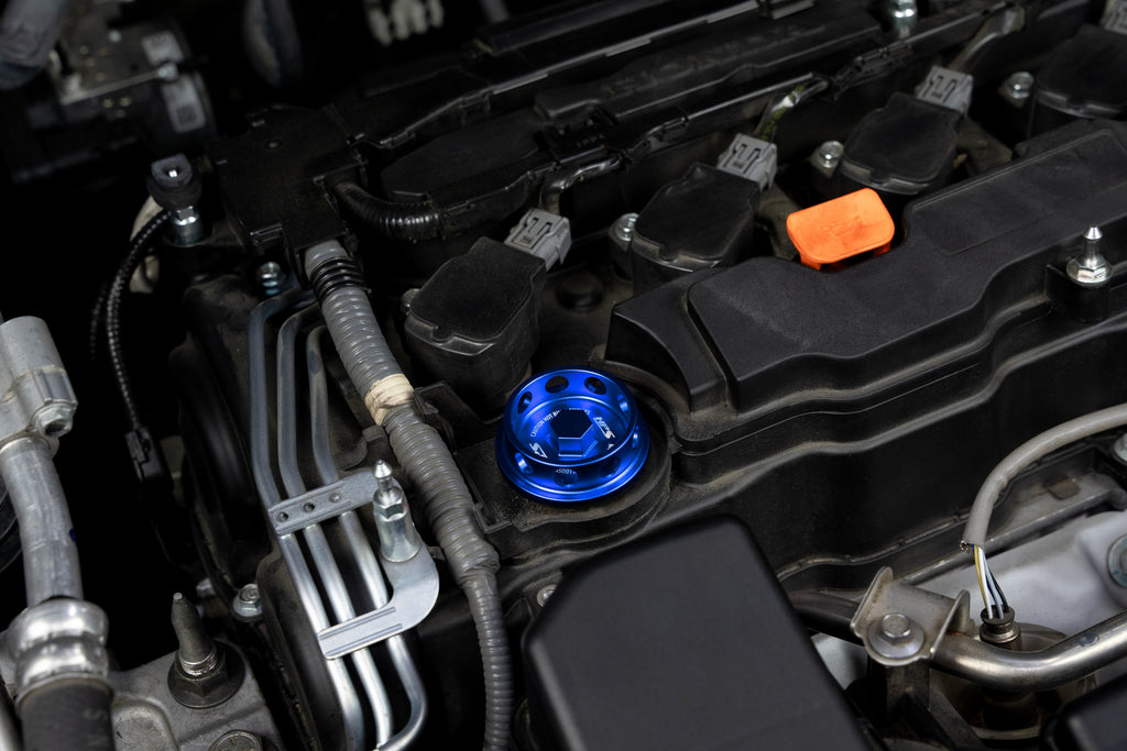 HPS Performance Anodized Billet Aluminum Engine Oil Cap 5269-104BL Blue - 5269-104BL