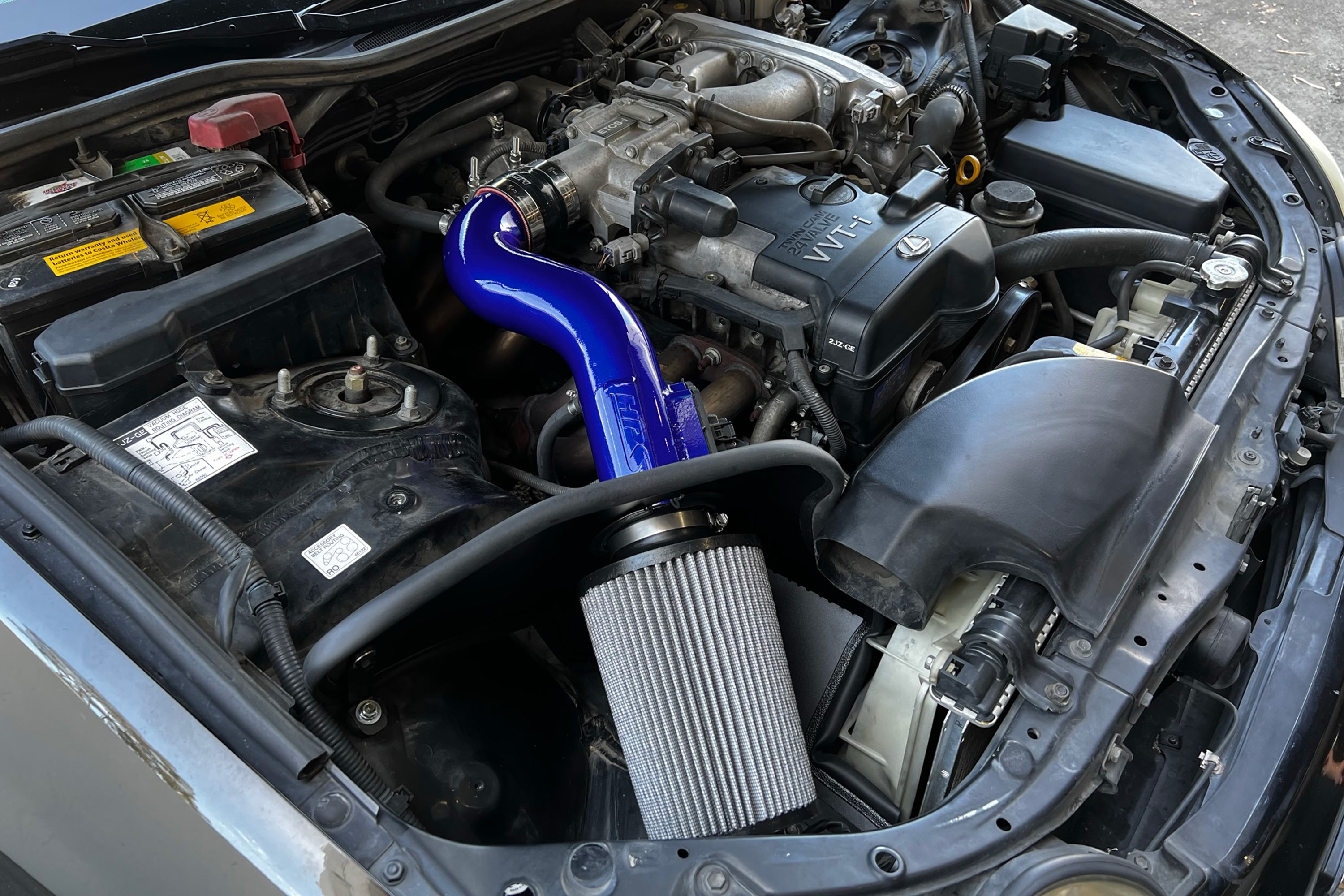 HPS Performance Air Intake Kit With Heat Shield 827-705R Red - 827-705R