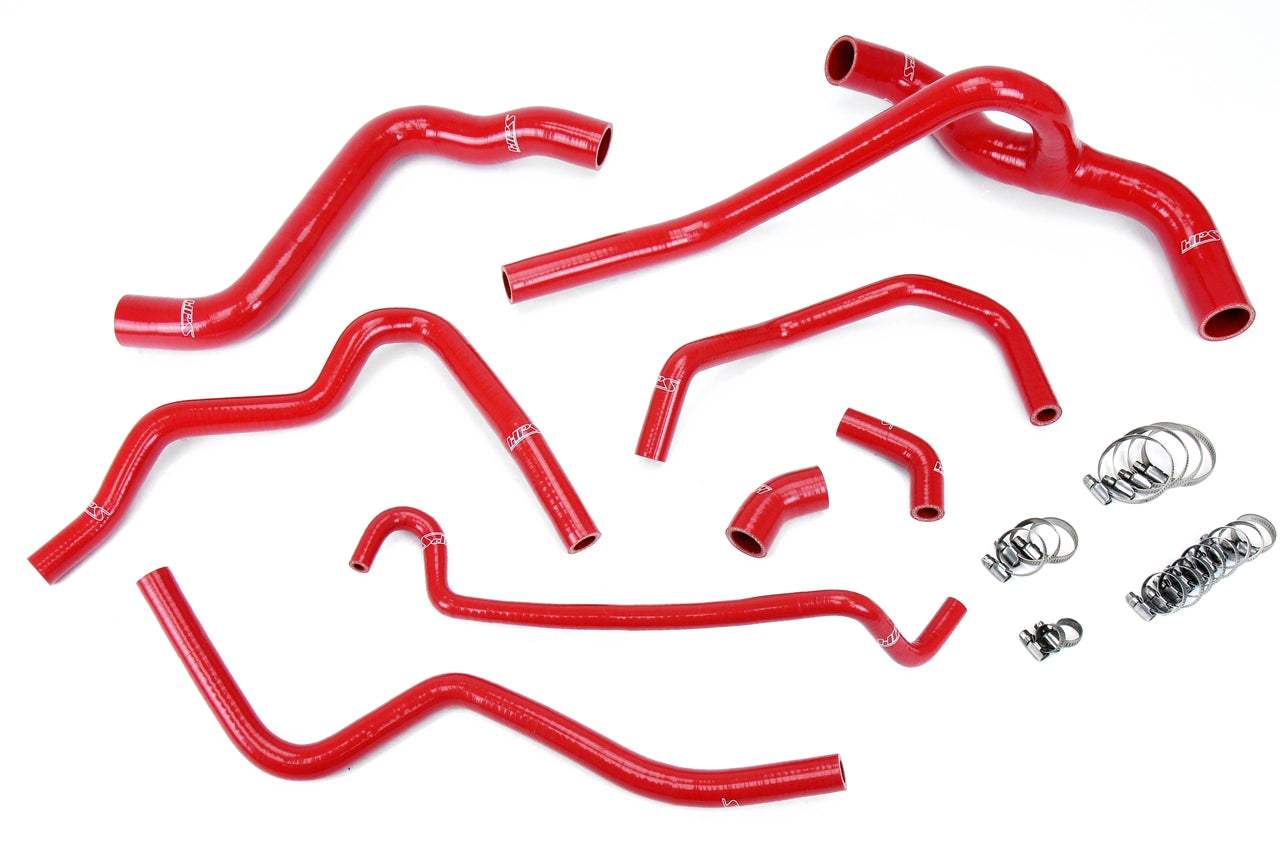 HPS Performance Hps Silicone Radiator And Heater Coolant Hose Kit 57 1400 Red Red - 57-1400-RED