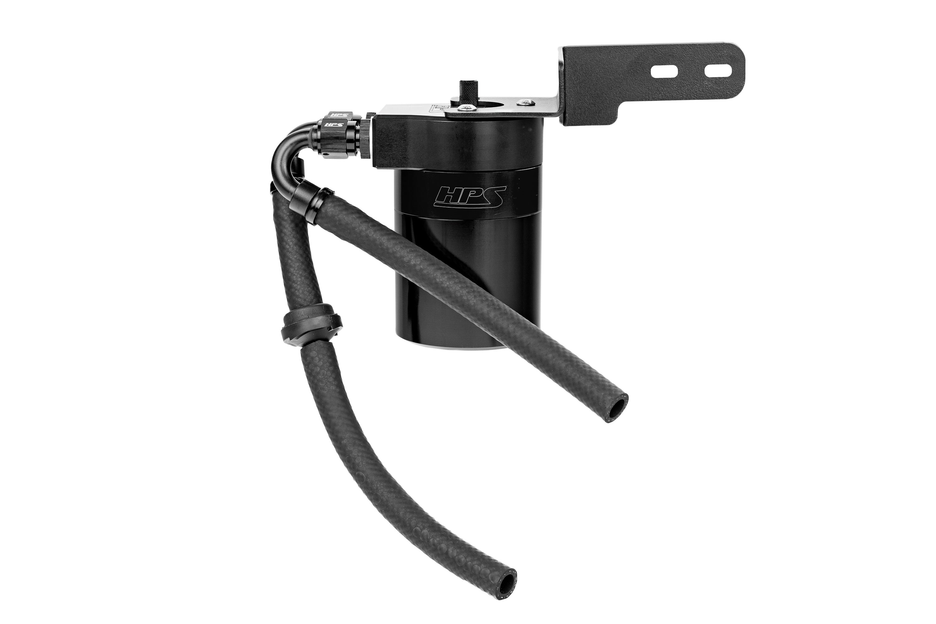 HPS Performance Oil Catch Can Kit 860-002WB, Black - 860-002WB