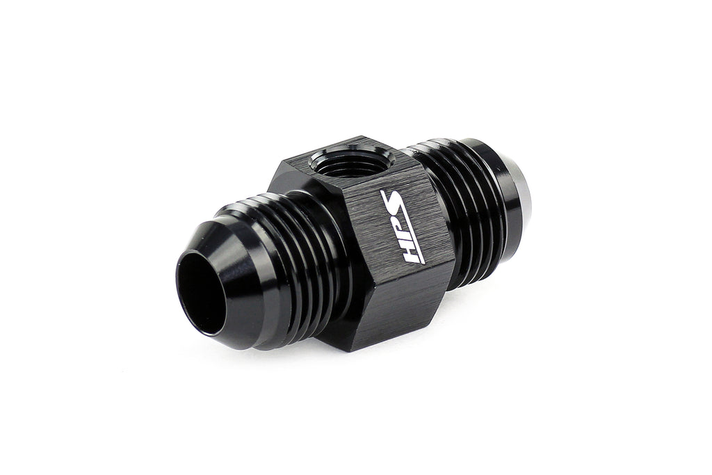 HPS Performance AN -12 Male to Male Adapter with 1/8 NPT Take Off AN191-12