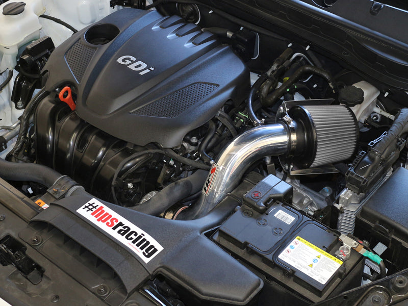 HPS Performance Air Intake Kit With Heat Shield 827-267P Polished - 827-267P