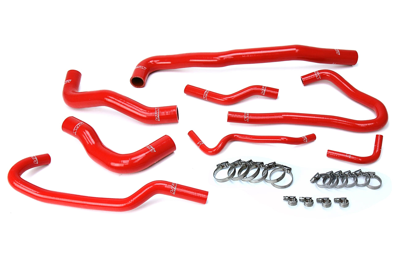 HPS Performance Hps Silicone Radiator And Heater Coolant Hose Kit 57 1546 Red Red - 57-1546-RED