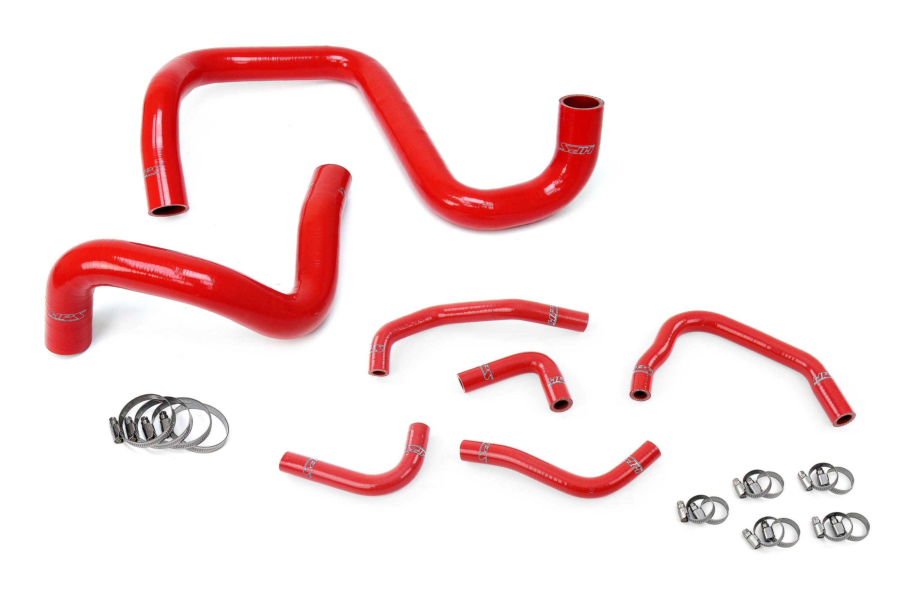 HPS Performance Hps Silicone Radiator And Heater Coolant Hose Kit 57 1285 Red Red - 57-1285-RED