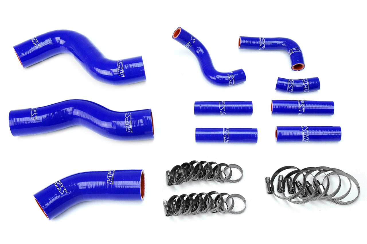 HPS Performance Hps Silicone Radiator And Heater Coolant Hose Kit 57 1441 Blue Blue - 57-1441-BLUE