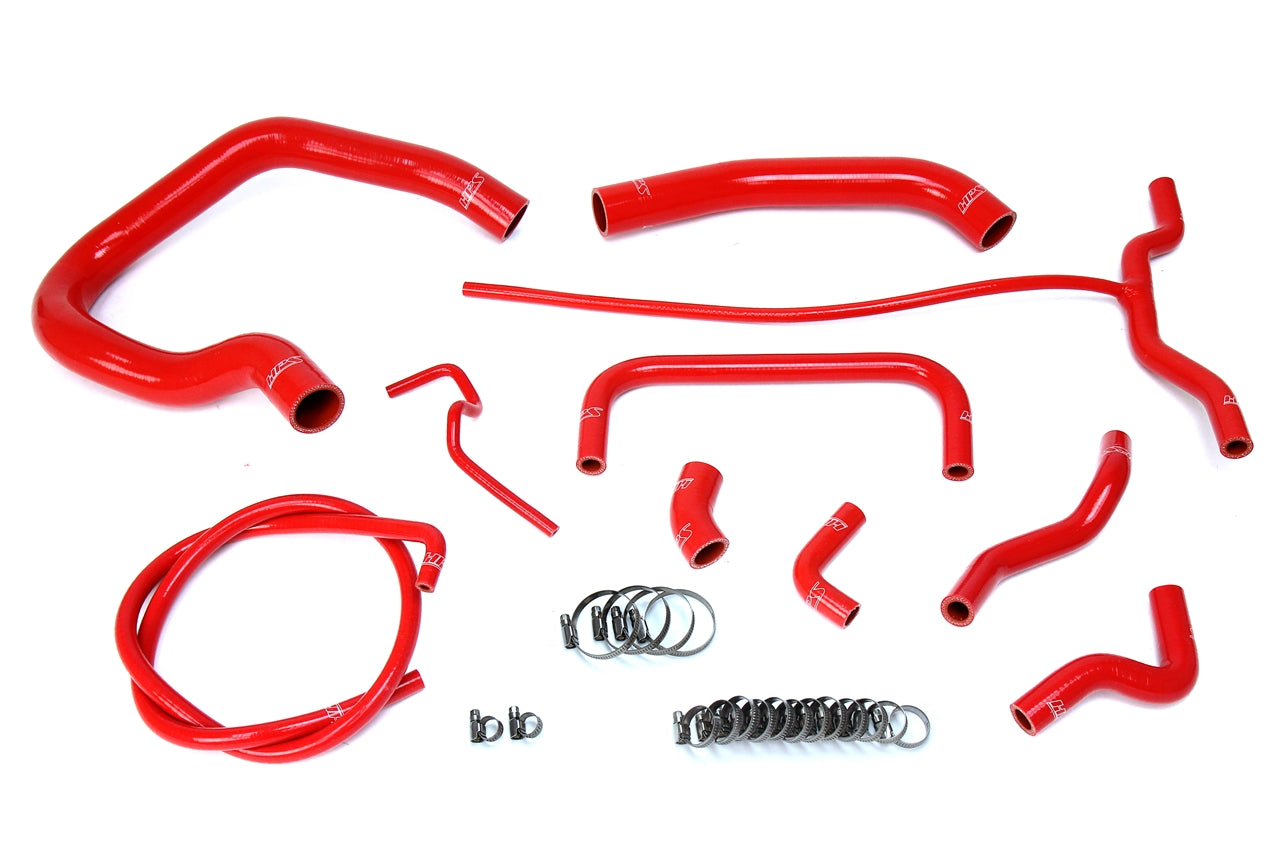 HPS Performance Hps Silicone Radiator And Heater Coolant Hose Kit 57 1661 Red Red - 57-1661-RED