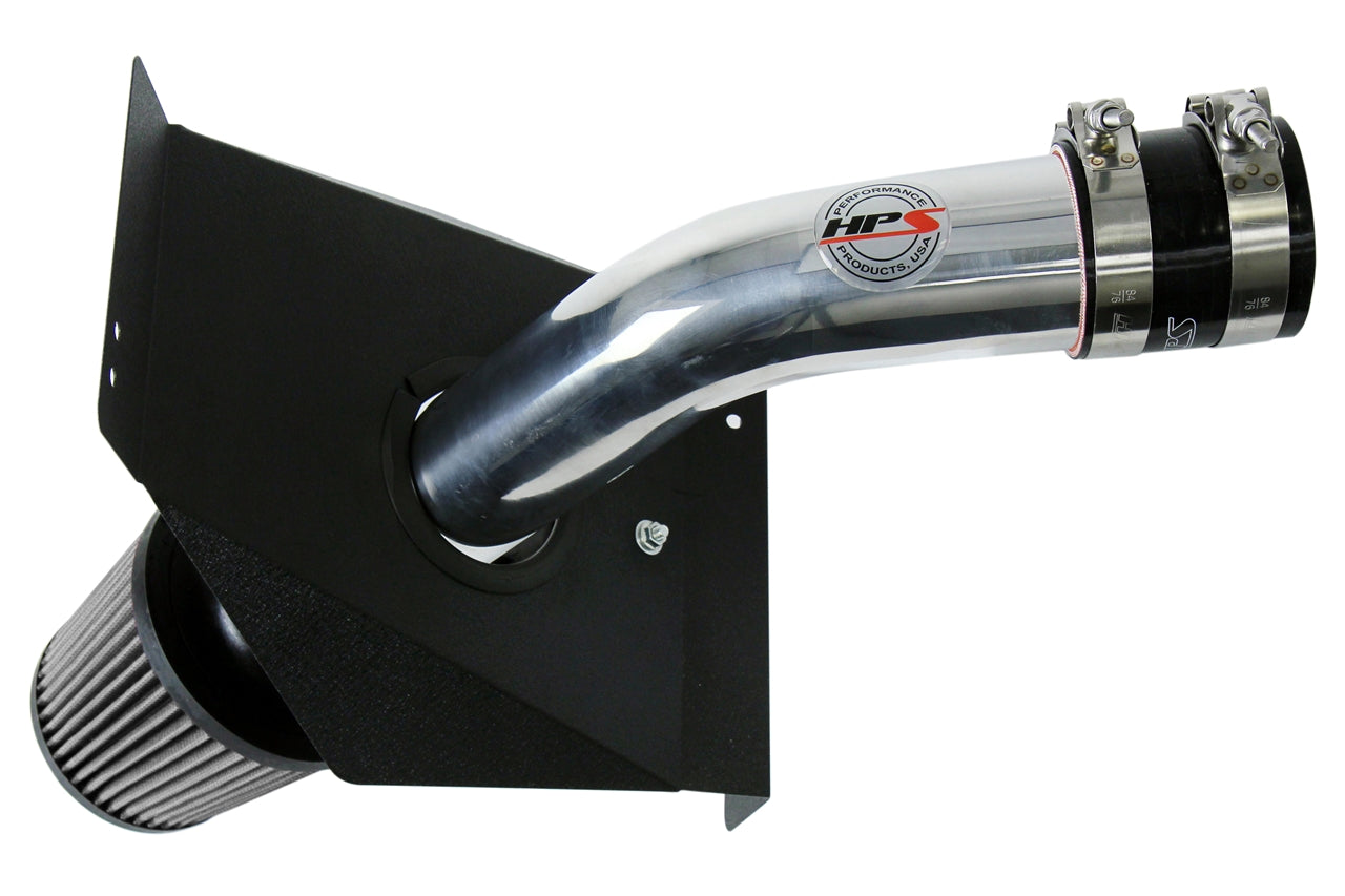 HPS Performance Cold Air Intake Kit With Heat Shield 837-573P Polished - 837-573P