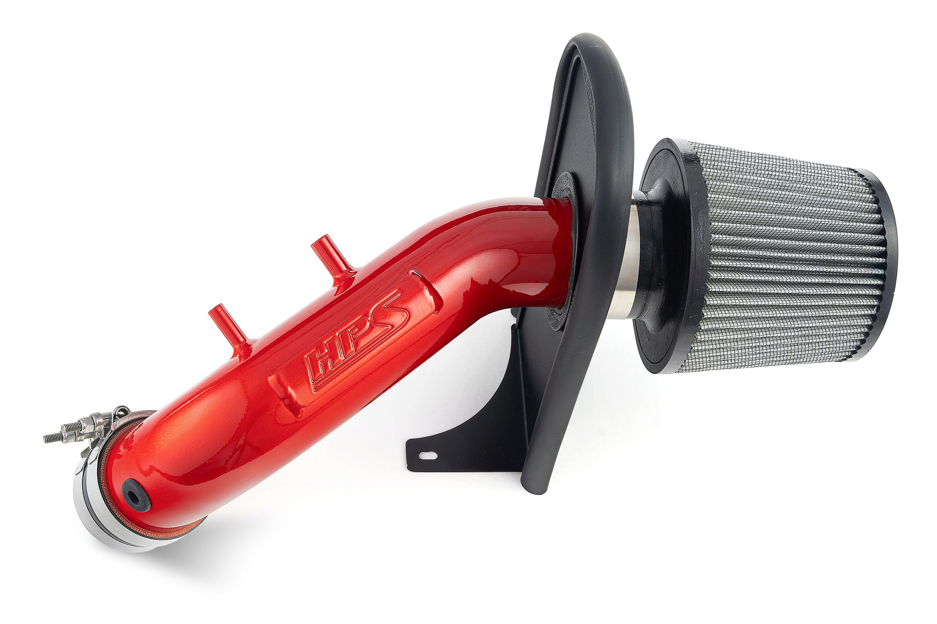 HPS Performance Air Intake Kit With Heat Shield 827-737R Red - 827-737R