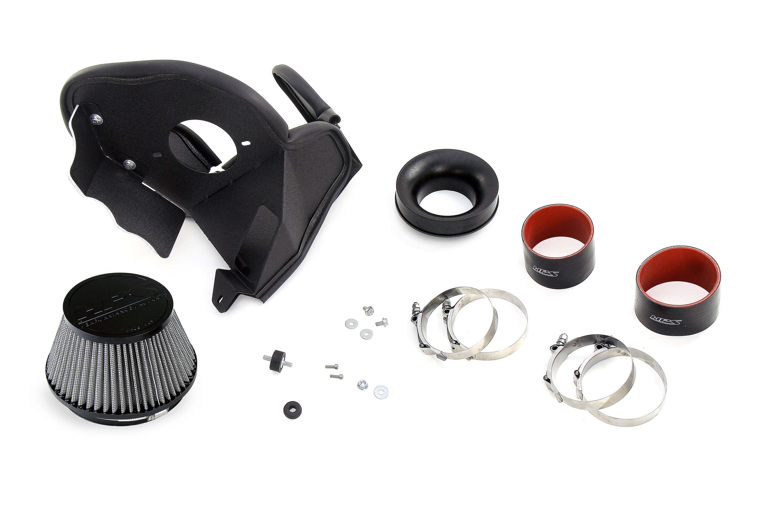 HPS Performance Air Intake Kit With Heat Shield 827-717P Polished - 827-717P
