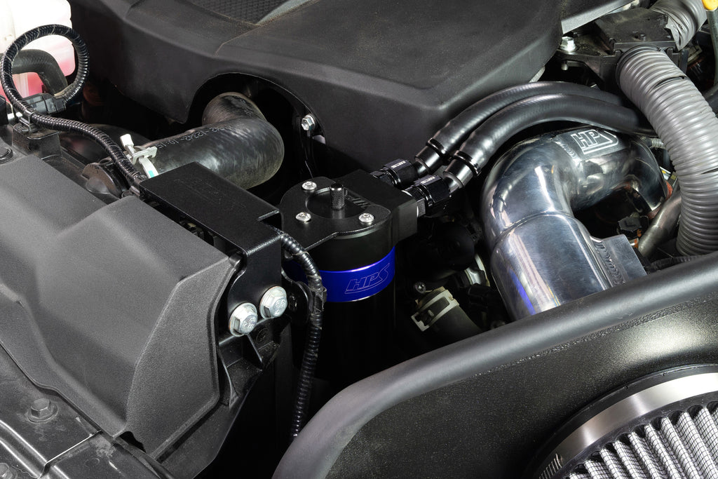 HPS Performance Oil Catch Can Kit 860-003BL, Blue - 860-003BL