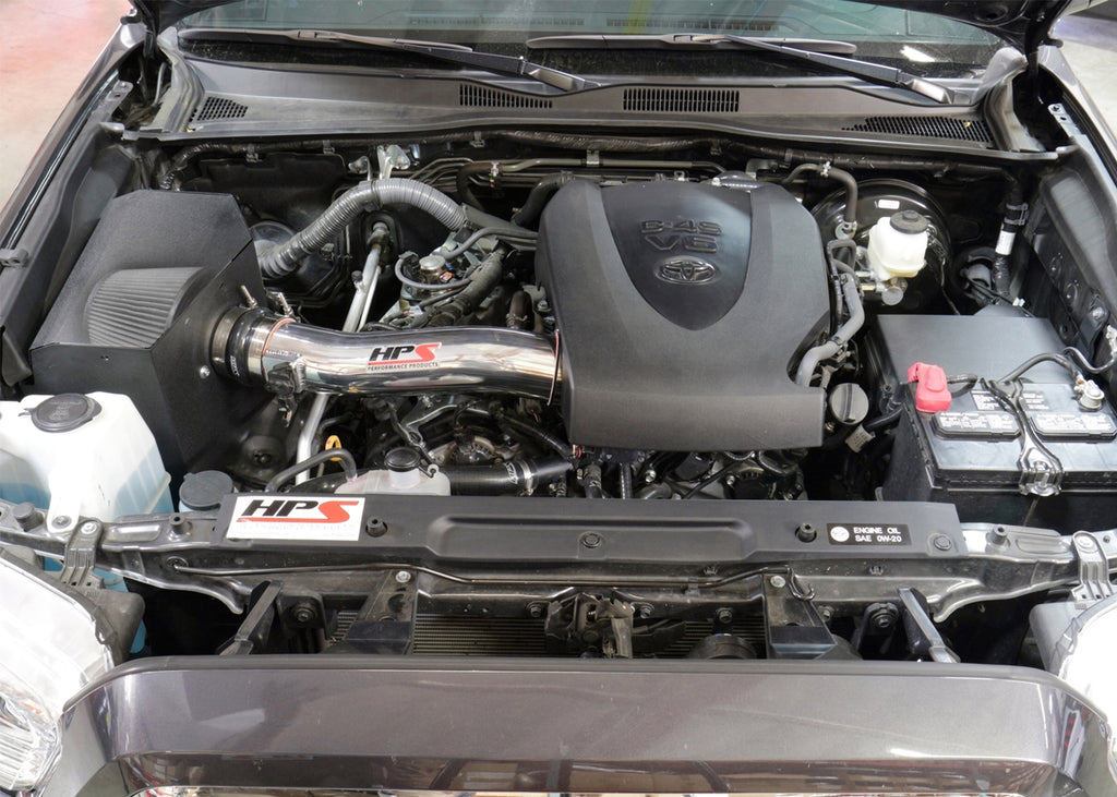 HPS Performance Air Intake Kit With Heat Shield 827-595P Polished - 827-595P