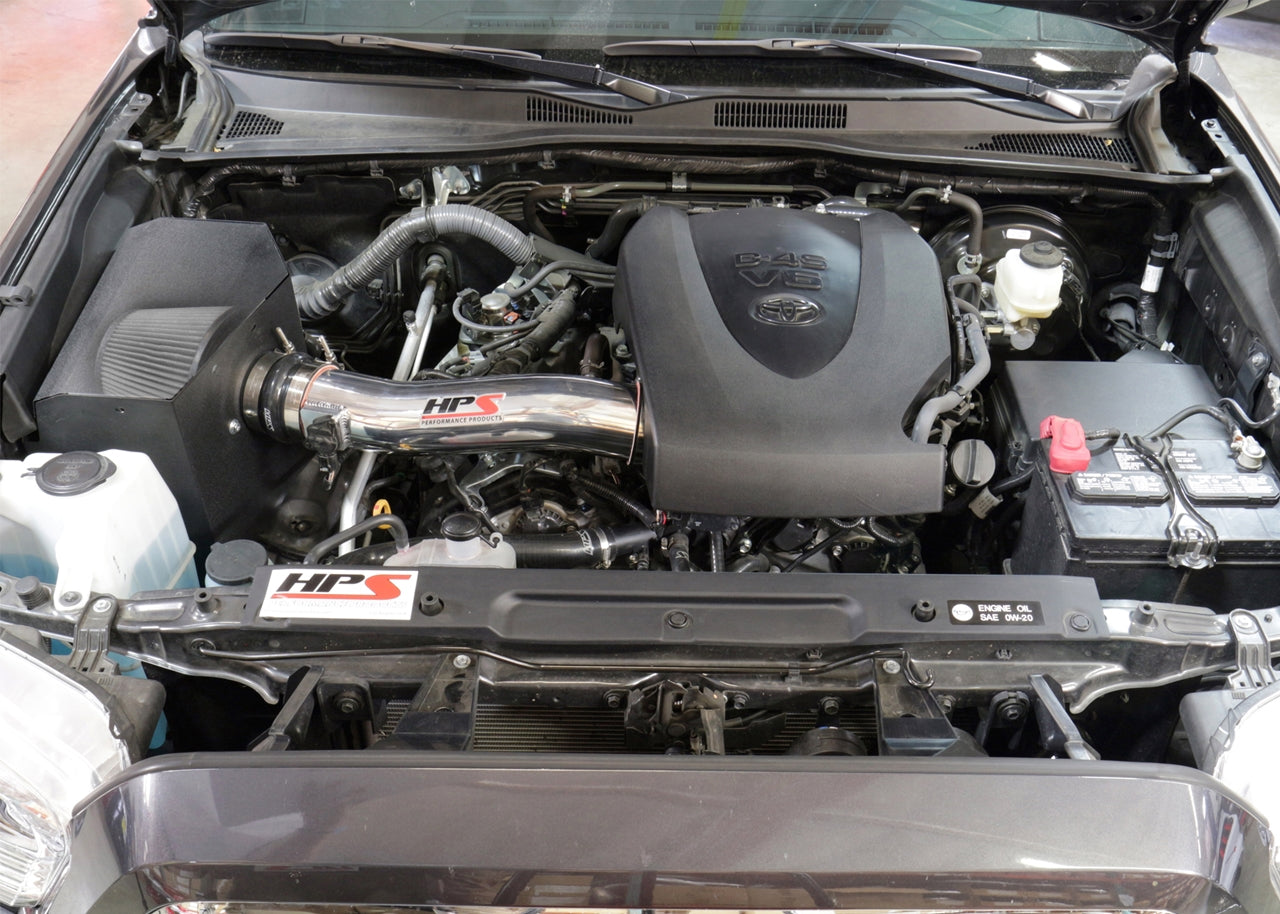 HPS Performance Air Intake Kit With Heat Shield 827-595P Polished - 827-595P