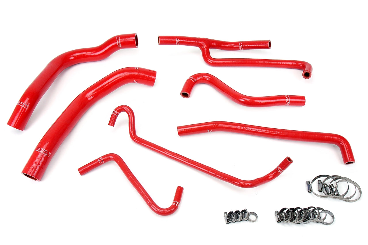 HPS Performance Hps Silicone Radiator And Heater Coolant Hose Kit 57 1330 Red Red - 57-1330-RED
