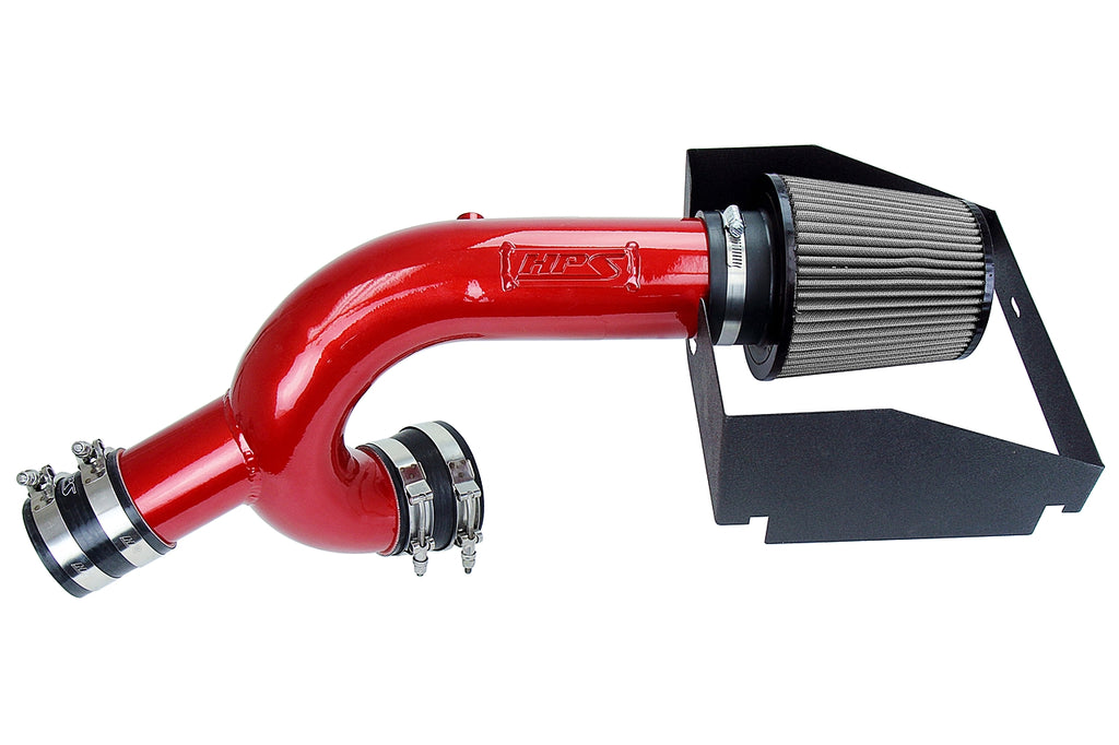 HPS Performance Air Intake Kit With Heat Shield 827-634R Red - 827-634R