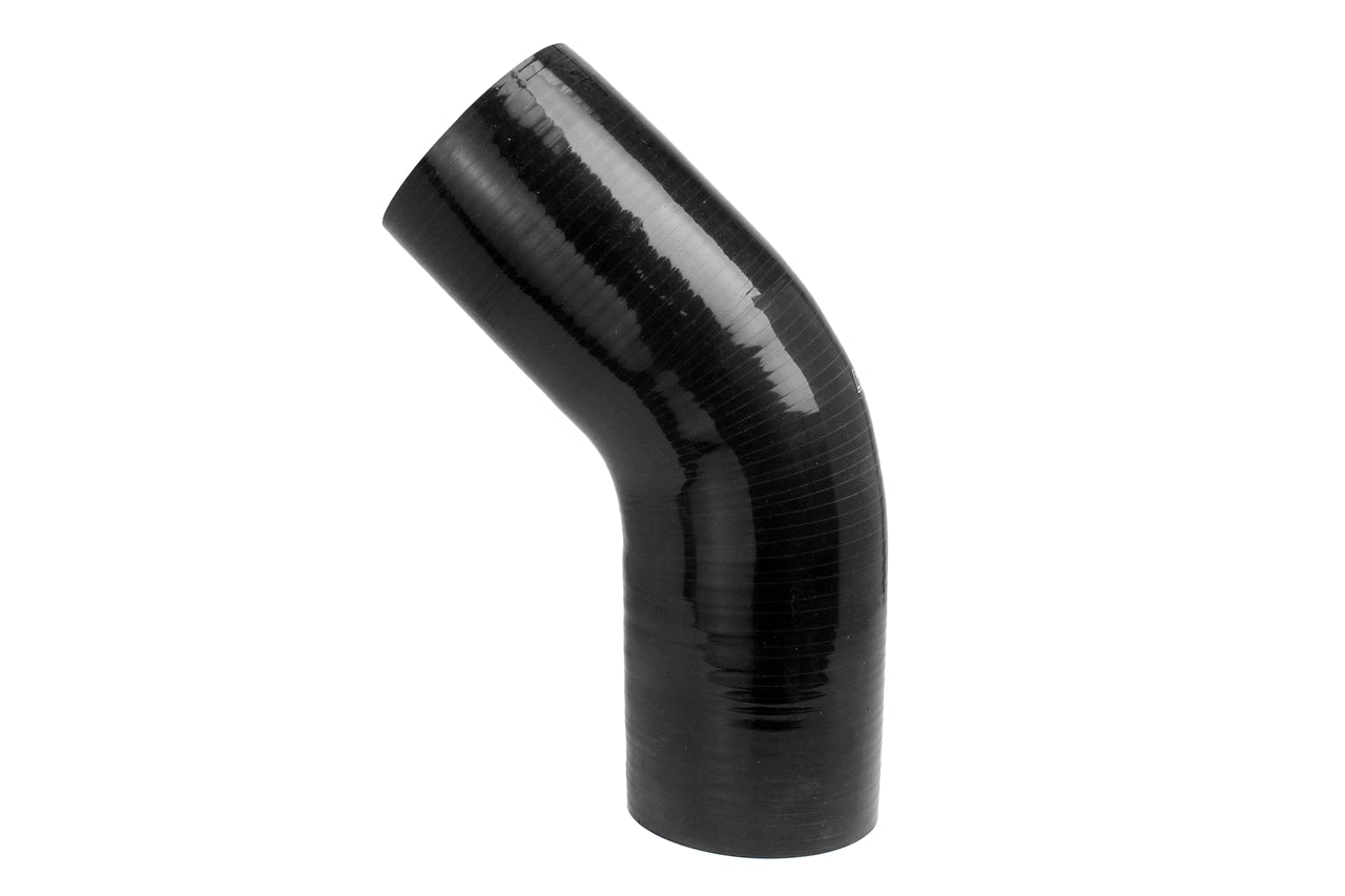 HPS Performance Hps Silicone Elbow Coupler 45 Degree, 3 1/2" Id, 5" Legs Htsec45 350 Blk Black - HTSEC45-350-BLK