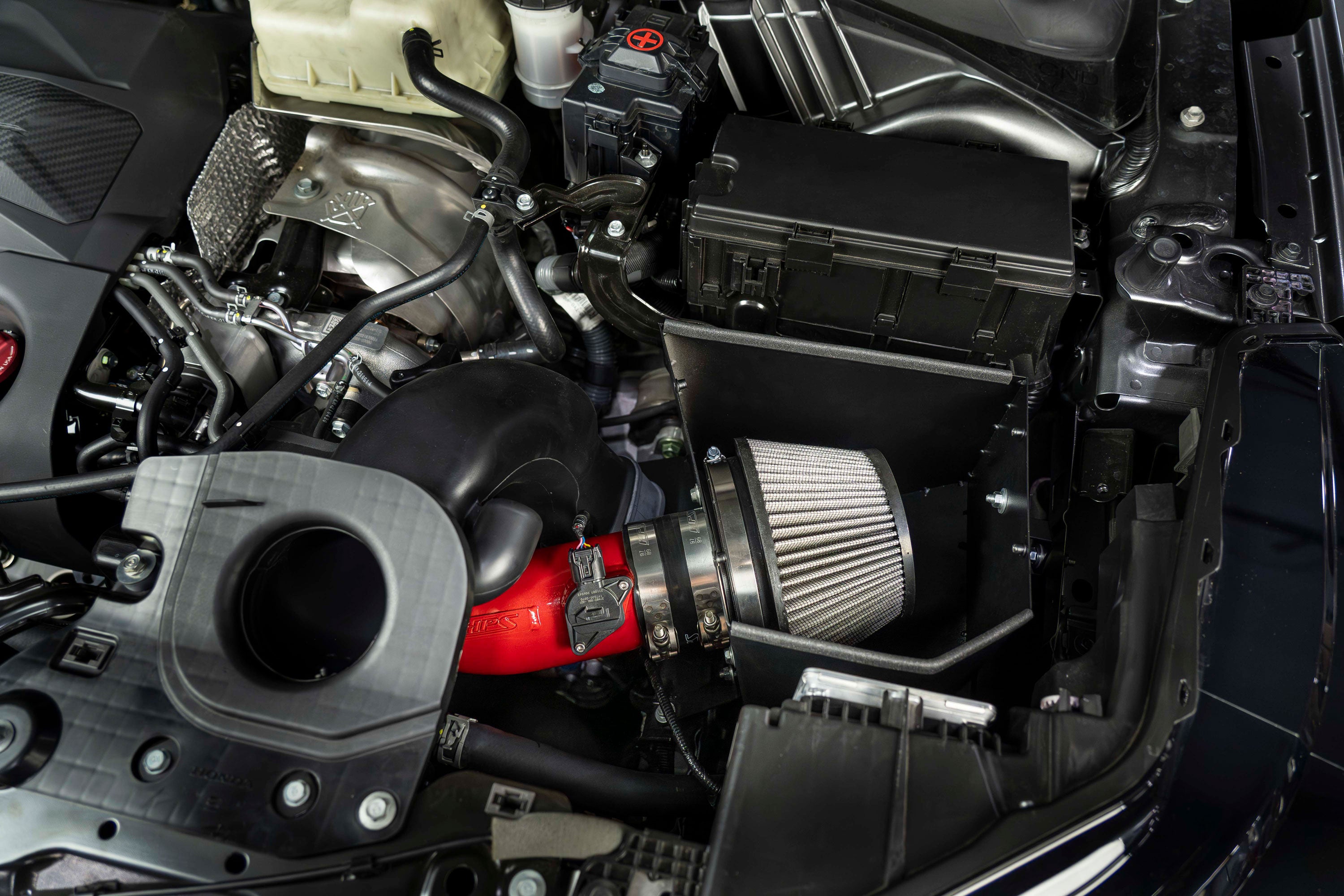 HPS Performance Air Intake Kit With Heat Shield 827-728BL Blue - 827-728BL