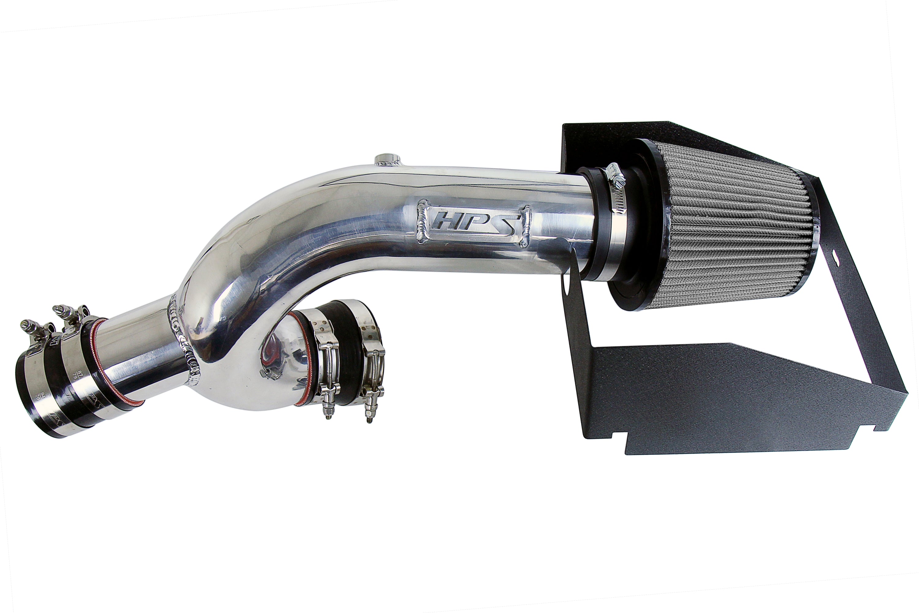 HPS Performance Air Intake Kit With Heat Shield 827-787P Polished - 827-787P