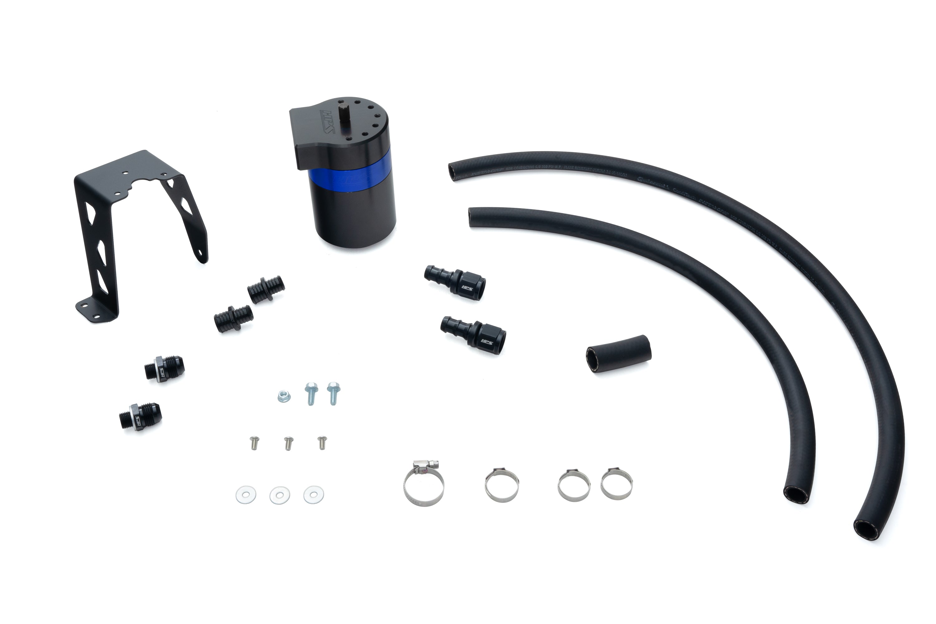 HPS Performance Oil Catch Can Kit 860-024BL Blue - 860-024BL