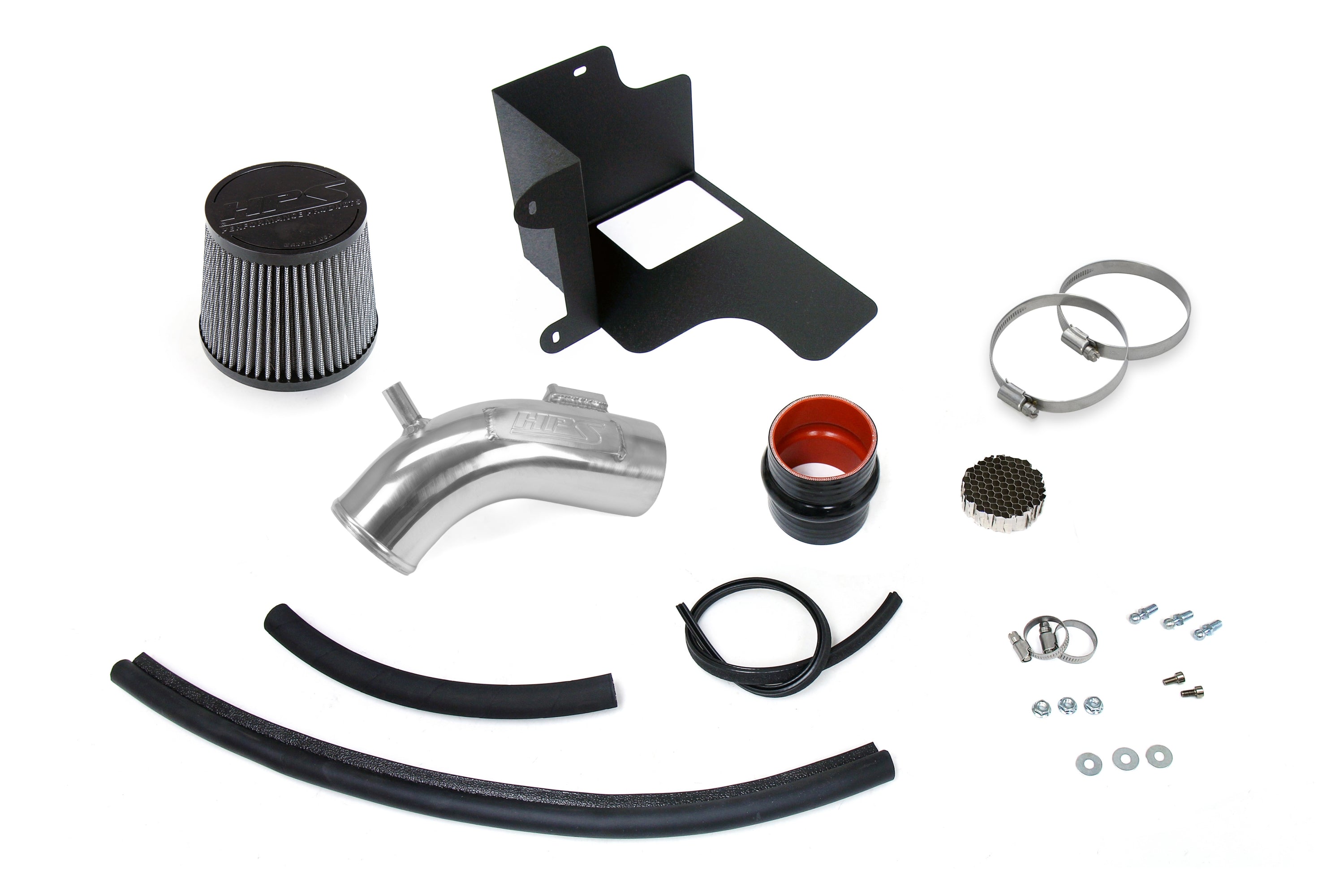 HPS Performance Air Intake Kit With Heat Shield 827-798P Polished - 827-798P