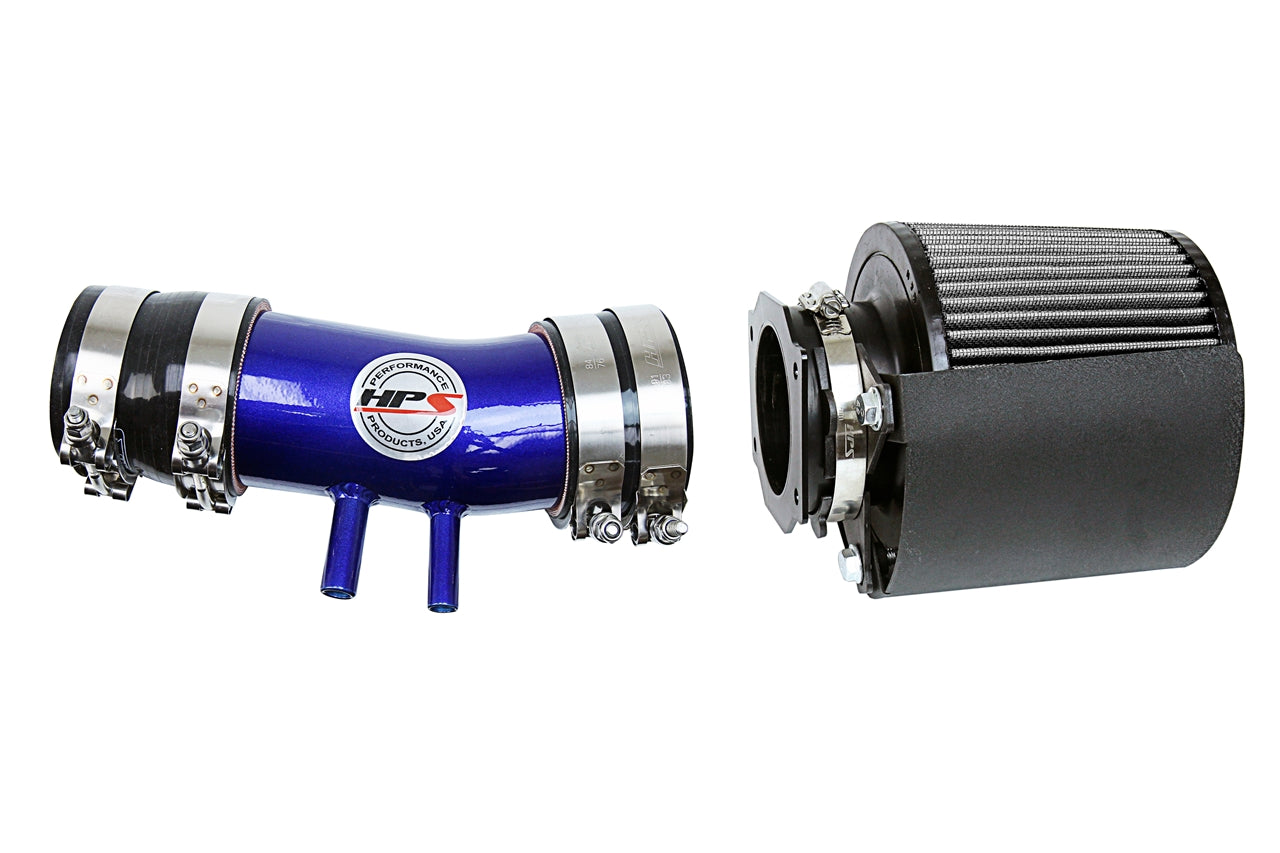 HPS Performance Air Intake Kit With Heat Shield 827-604BL Blue - 827-604BL