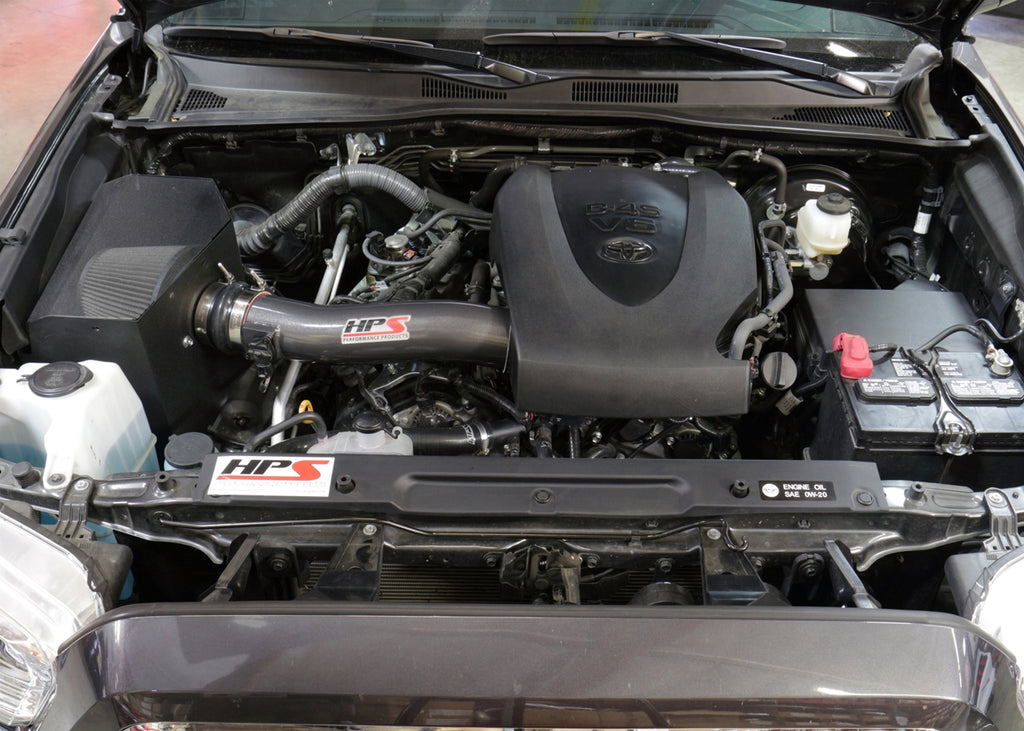 HPS Performance Air Intake Kit With Heat Shield 827-595GM Gunmetal - 827-595GM