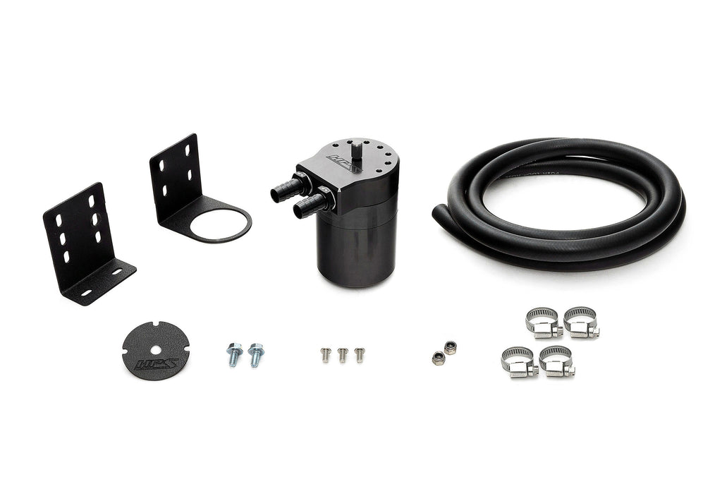 HPS Performance 1/2" Universal Oil Catch Can Kit 861-502WB Black - 861-502WB