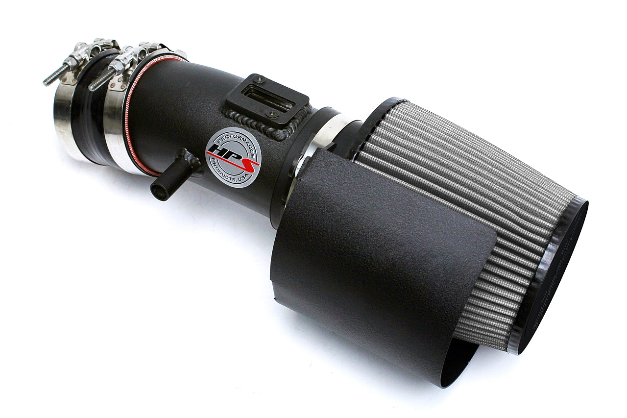HPS Performance Air Intake Kit With Heat Shield 827-533WB Black - 827-533WB