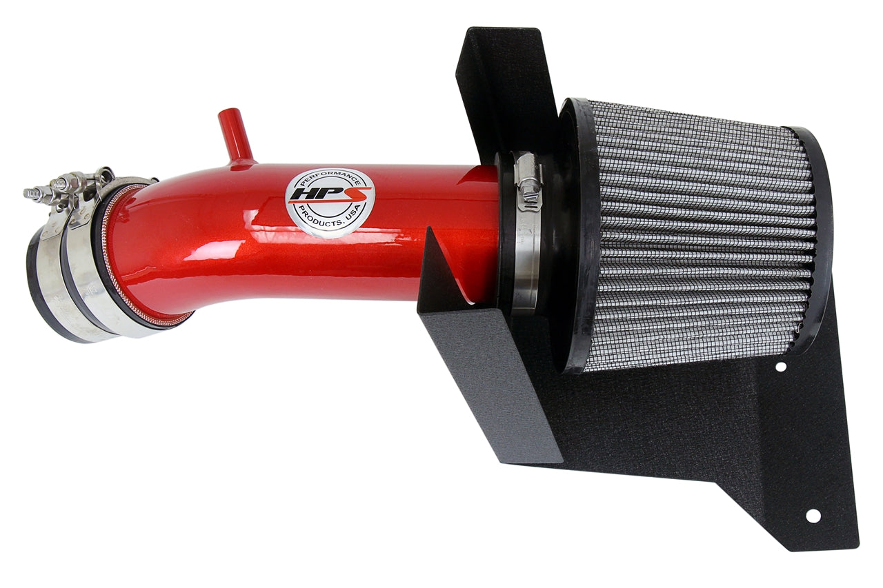 HPS Performance Air Intake Kit With Heat Shield 827-538R Red - 827-538R
