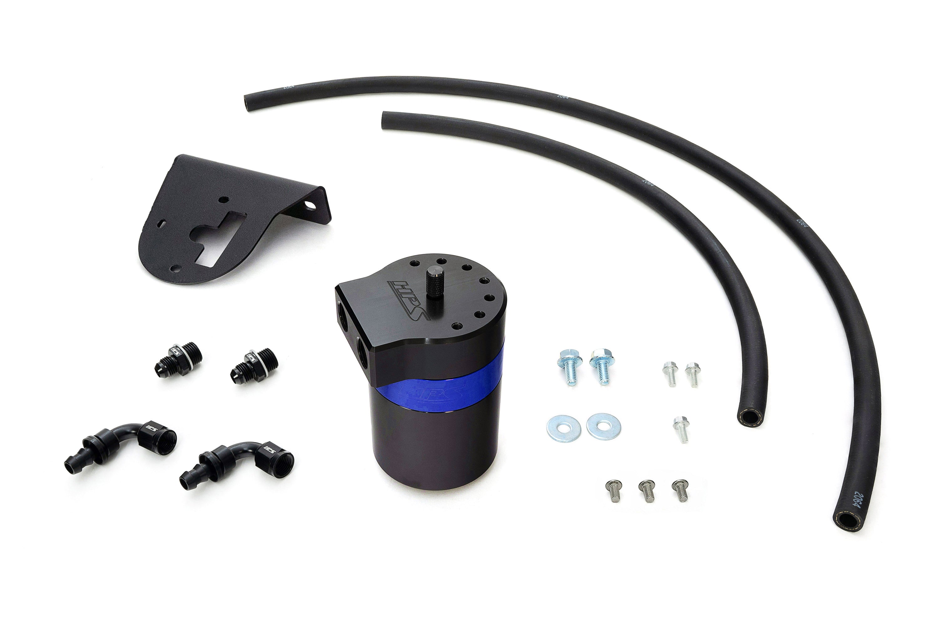 HPS Performance Oil Catch Can Kit 860-019BL, Blue - 860-019BL