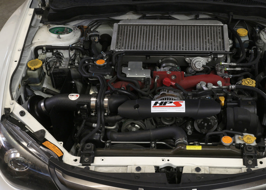 HPS Performance Air Intake Kit With Heat Shield 827-566WB Black - 827-566WB