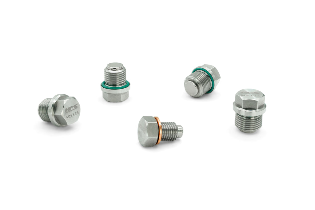 HPS Performance Hps Stainless Steel Magnetic Oil Drain Plug Kit Mdpk 100 - MDPK-100