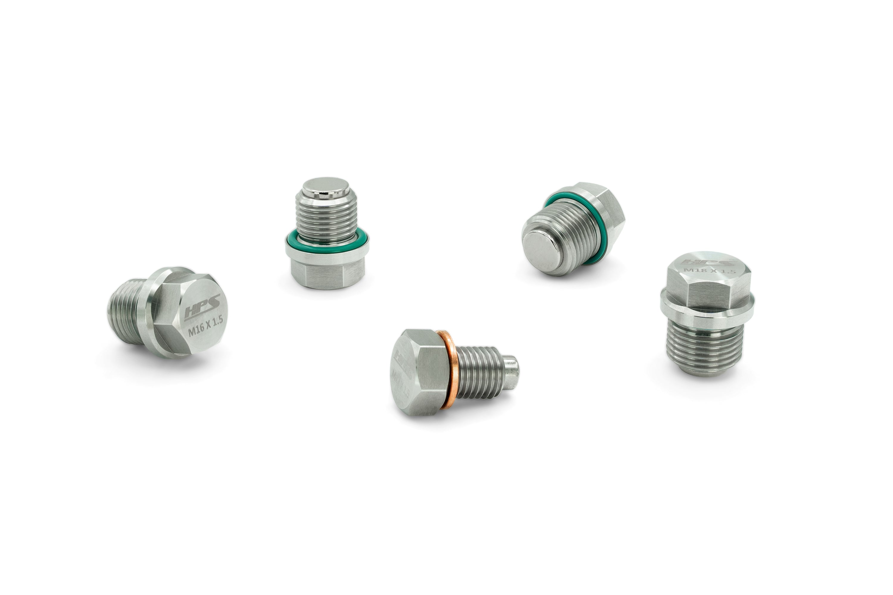 HPS Performance Hps Stainless Steel Magnetic Oil Drain Plug Kit Mdpk 100 - MDPK-100