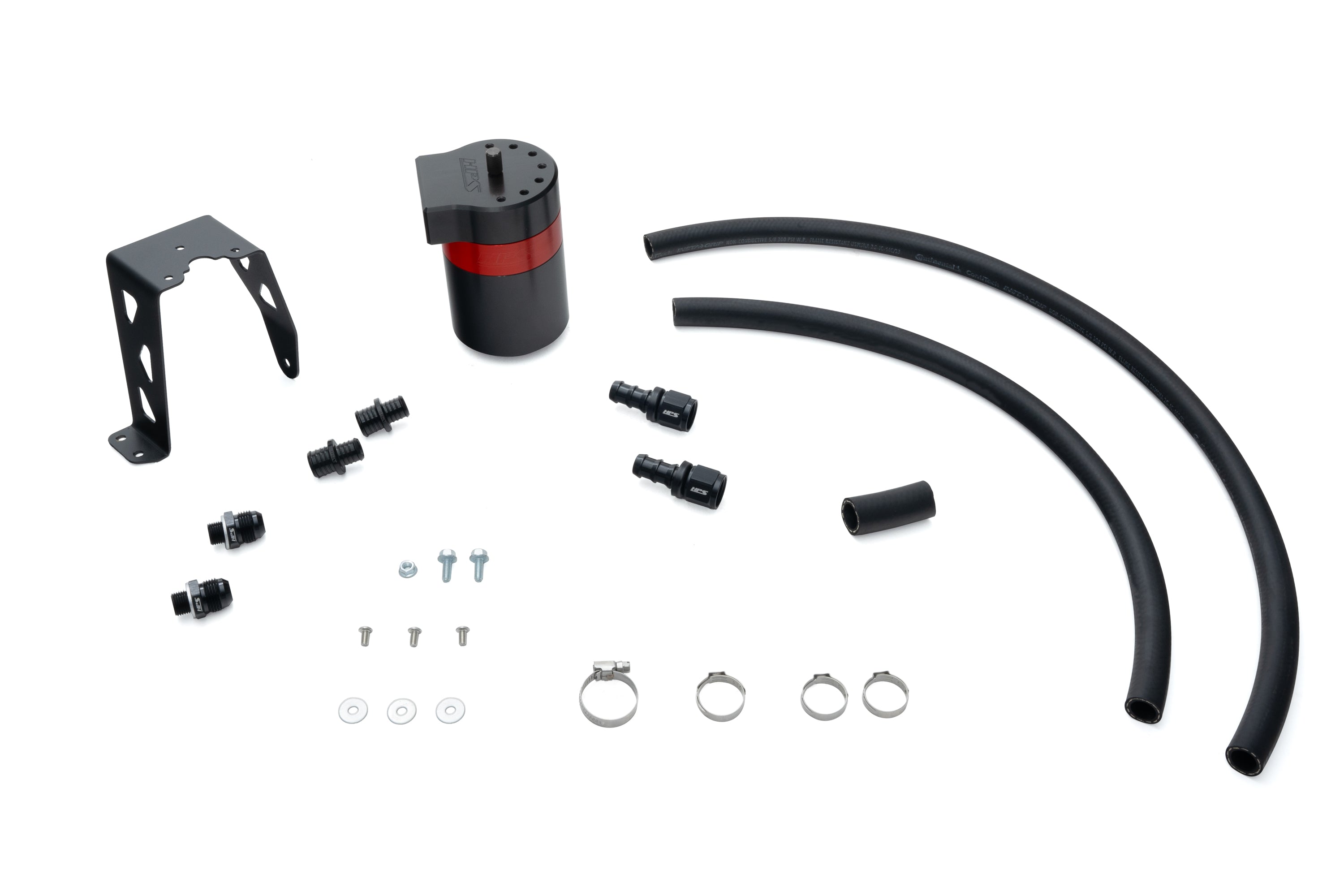 HPS Performance Oil Catch Can Kit 860-024 Red - 860-024