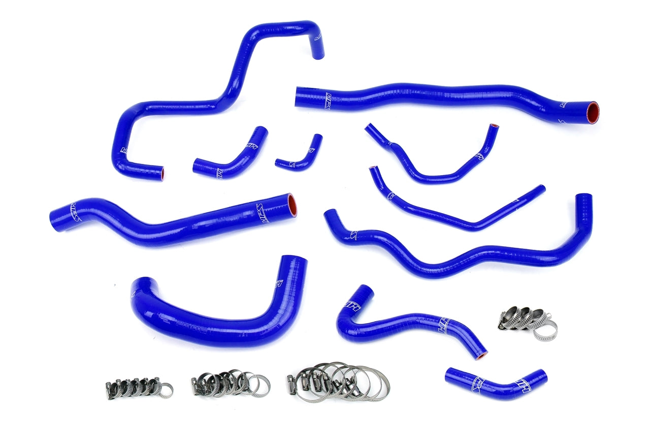 HPS Performance Hps Silicone Radiator, Oil Cooler, And Ancillary Coolant Hose Kit 57 1876 Blue Blue - 57-1876-BLUE