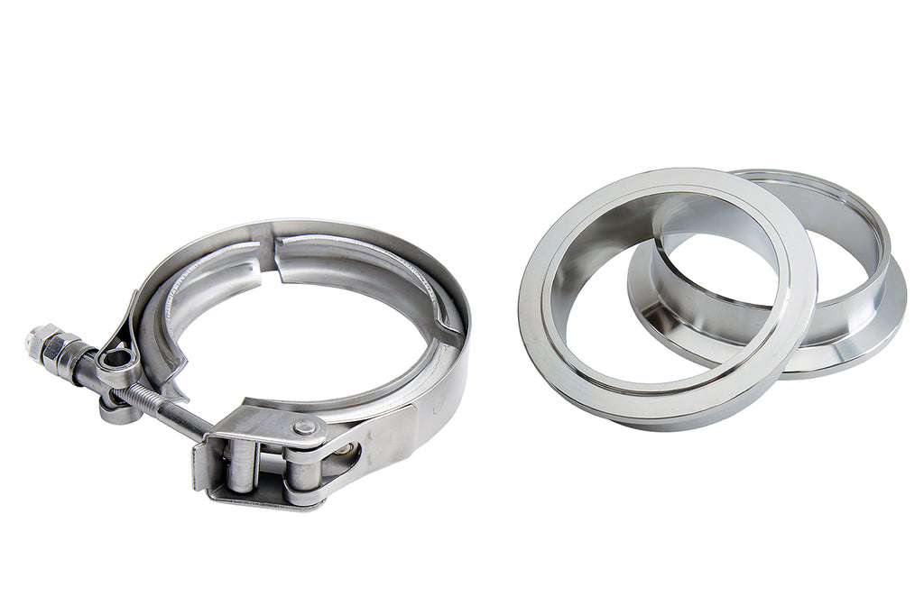 HPS Performance Hps Stainless Steel V Band Clamp Kit With Stainless Steel Flanges For 4 1/2" Od Tubing Vckit Ss 450 - VCKIT-SS-450