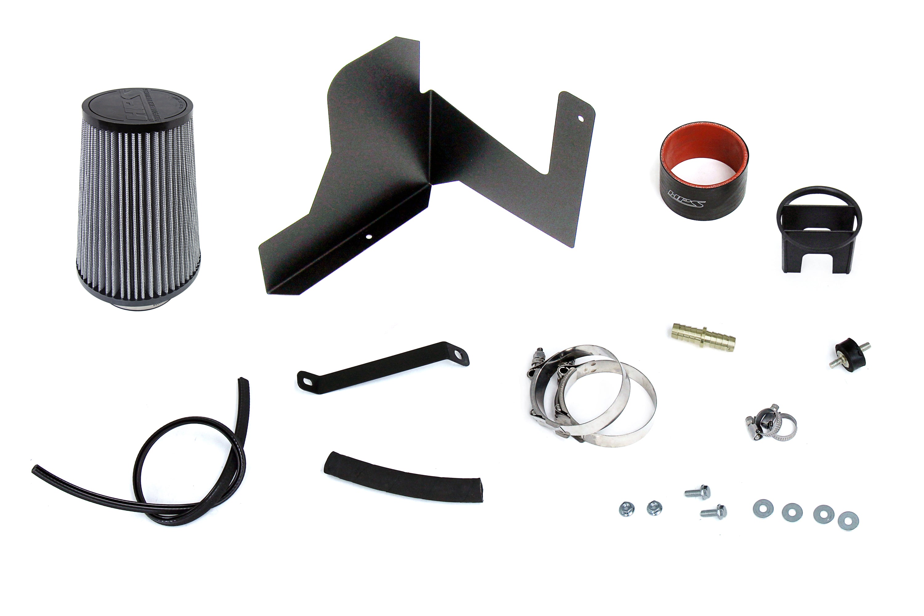 HPS Performance Air Intake Kit With Heat Shield 827-684WB Black - 827-684WB