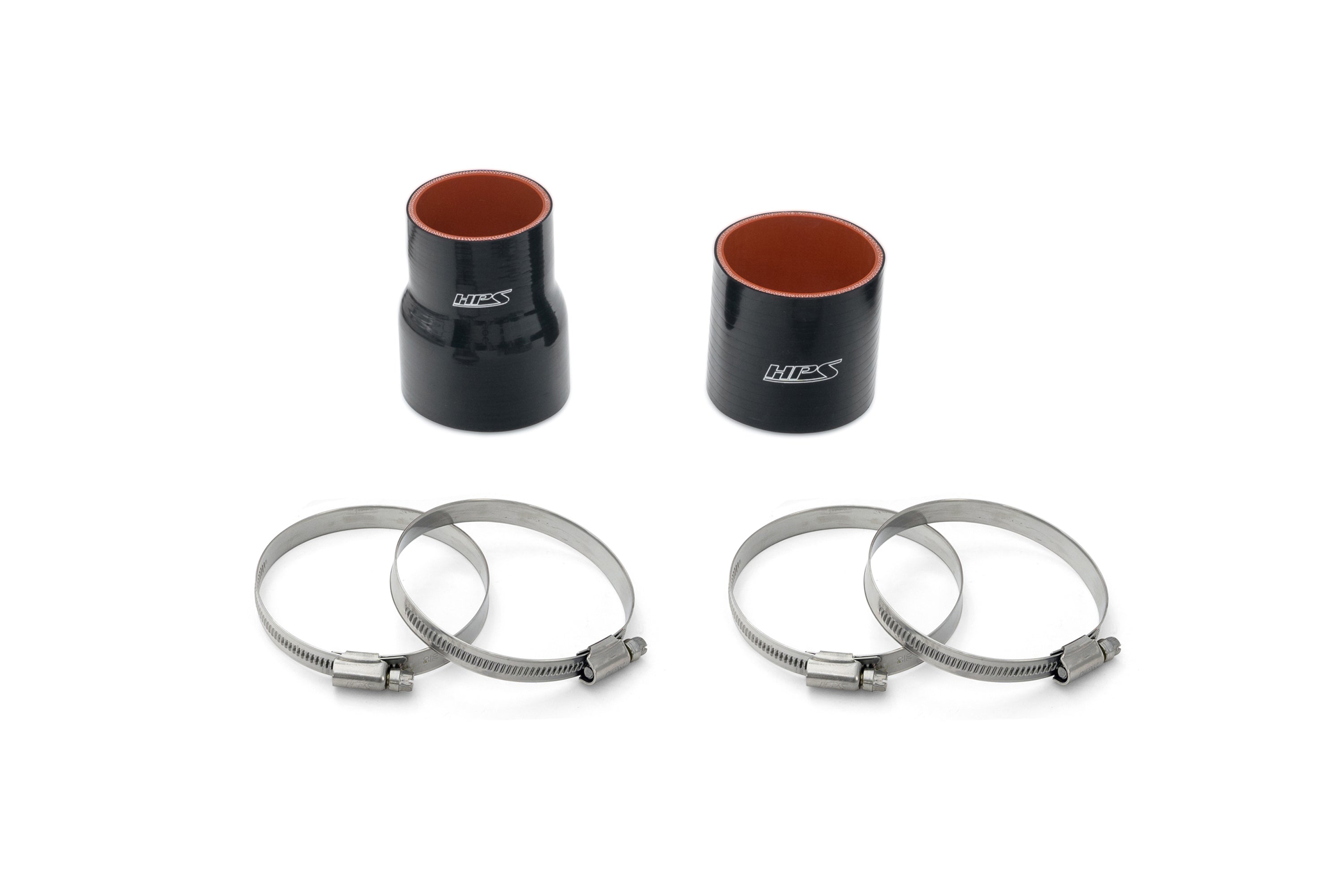 HPS Performance Hot and Cold Side Turbo Charge Pipe Kit 17-168WB Black - 17-168WB