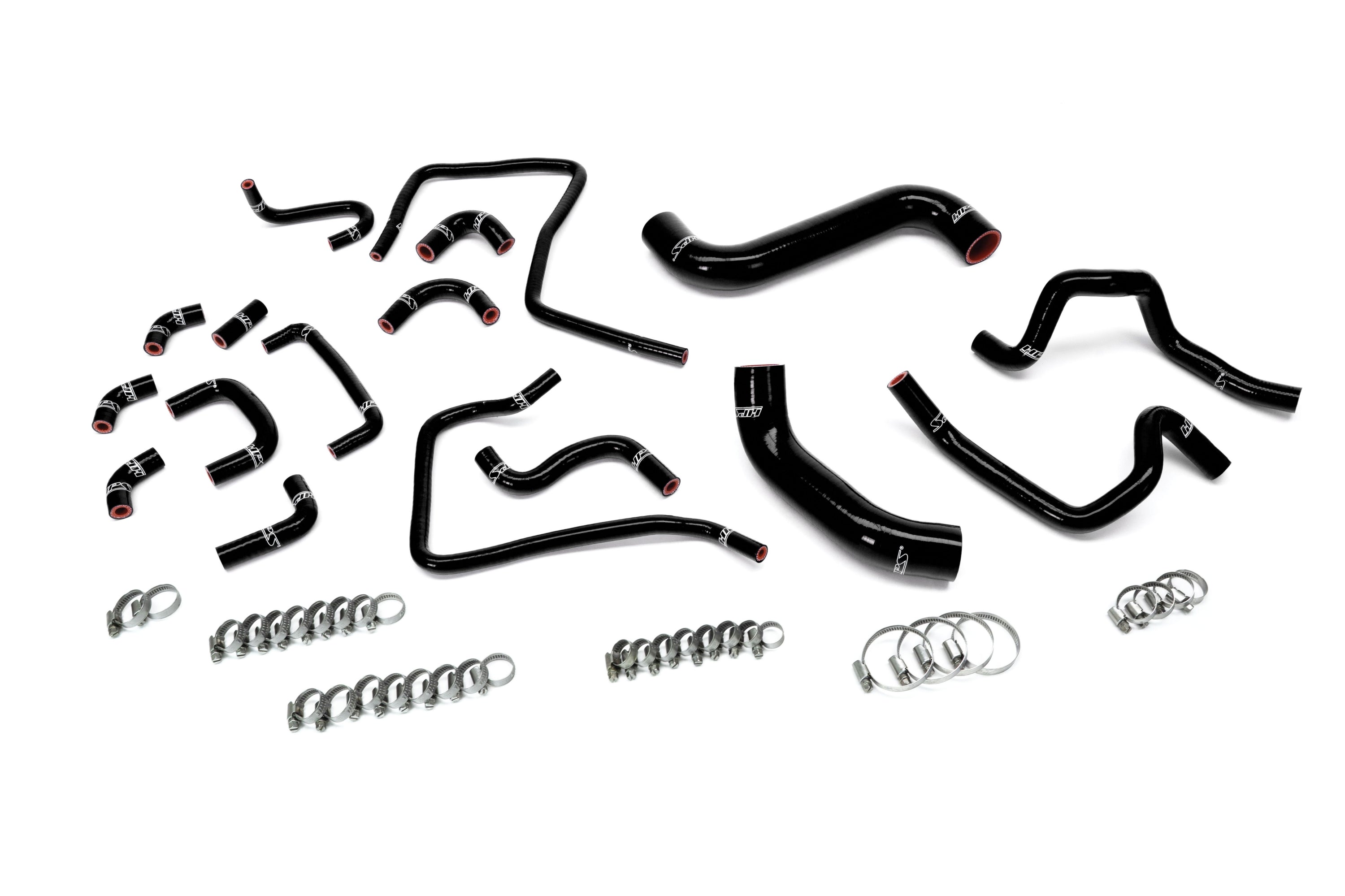 HPS Performance Hps Silicone Radiator, Heater, And Ancillary Coolant Hose Kit 57 2304 Blk Black - 57-2304-BLK