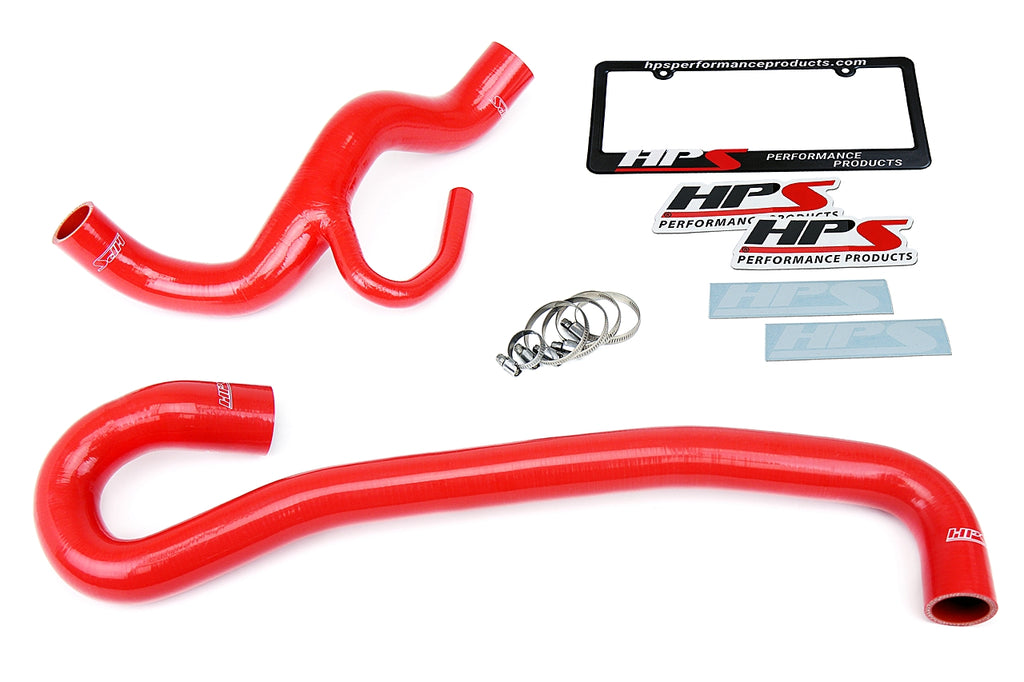 HPS Performance Hps Silicone Radiator Coolant Hose Kit 57 1456 Red Red - 57-1456-RED