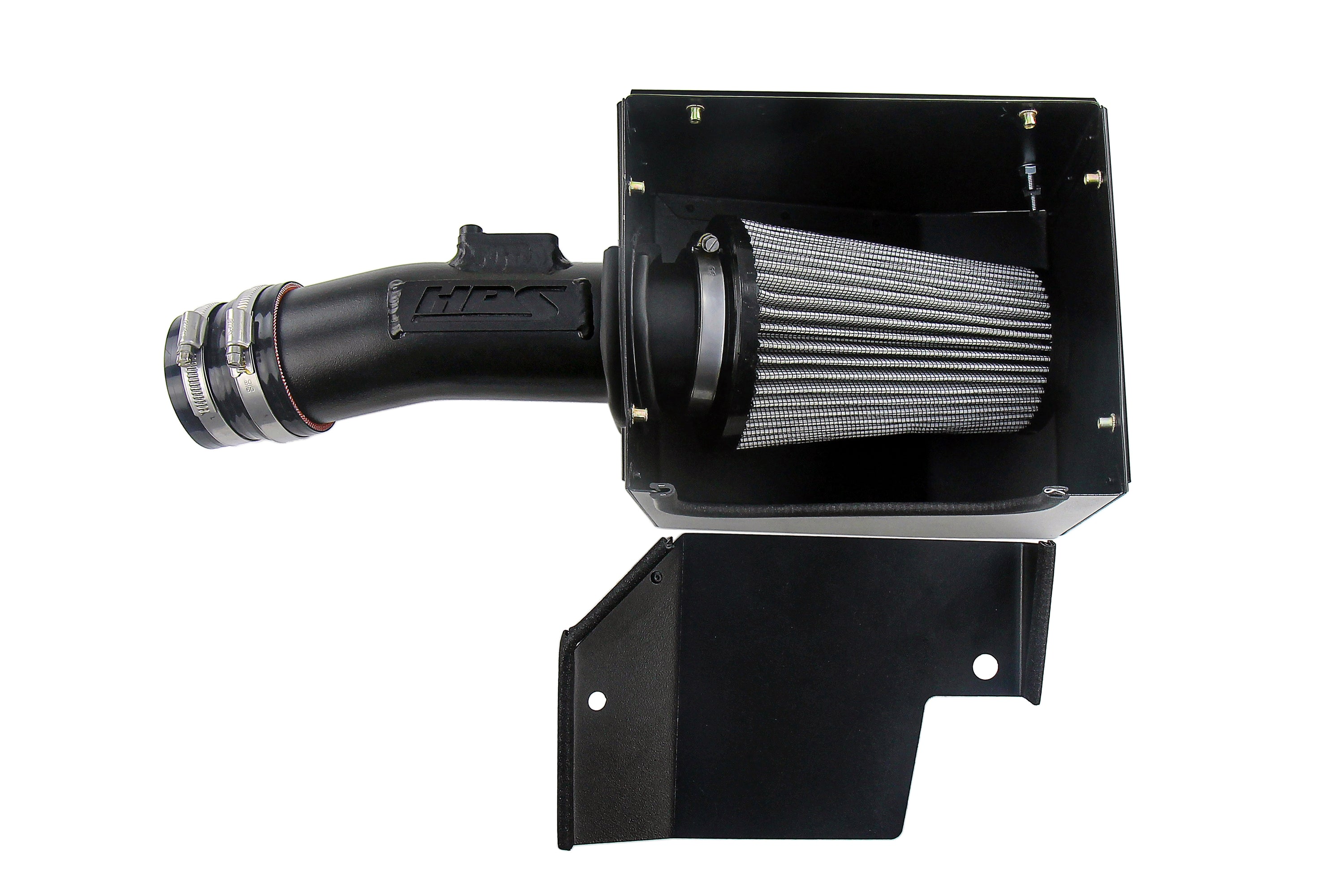 HPS Performance Air Intake Kit With Heat Shield 827-406WB Black - 827-406WB
