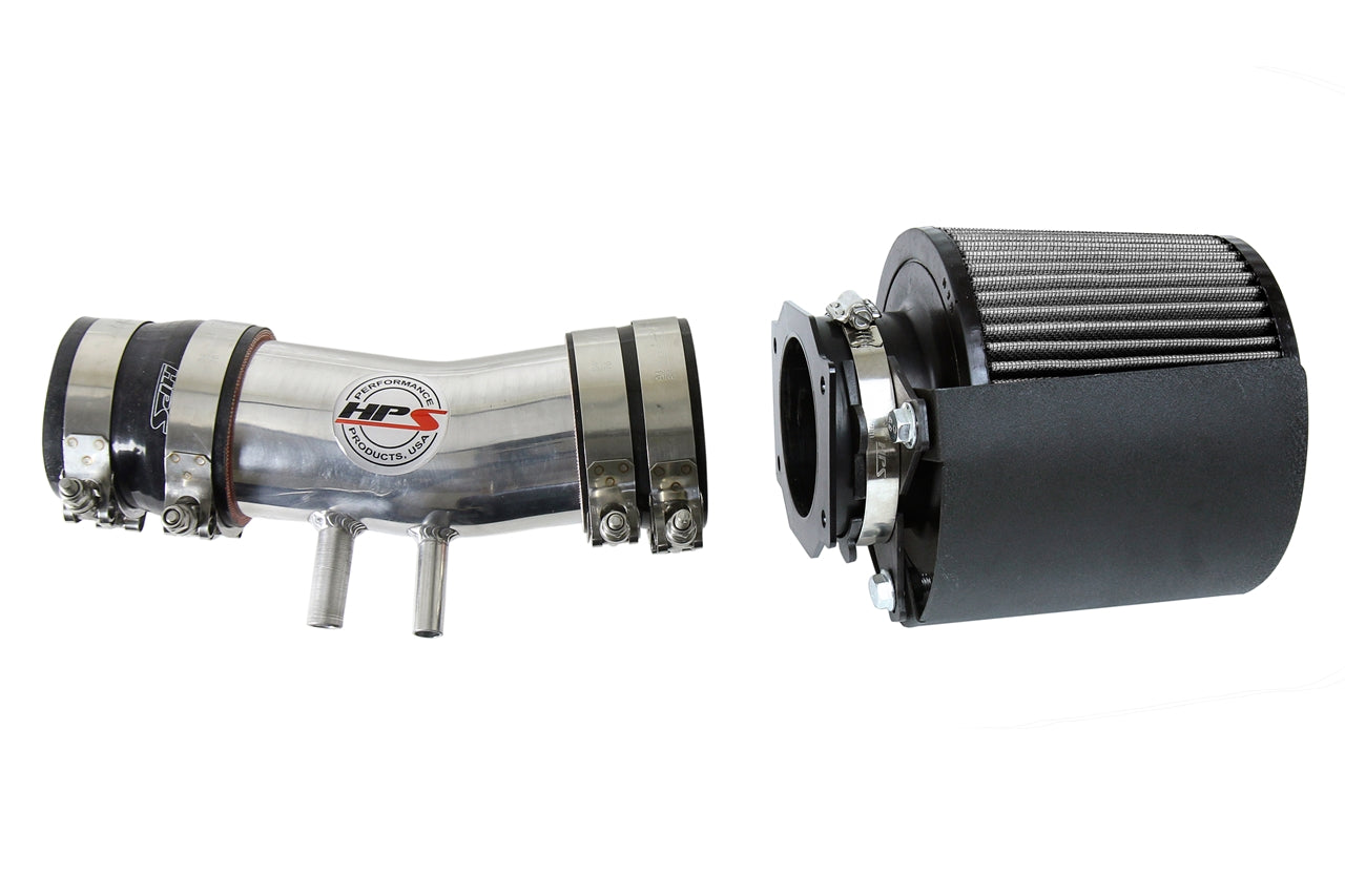 HPS Performance Air Intake Kit With Heat Shield 827-604P Polished - 827-604P