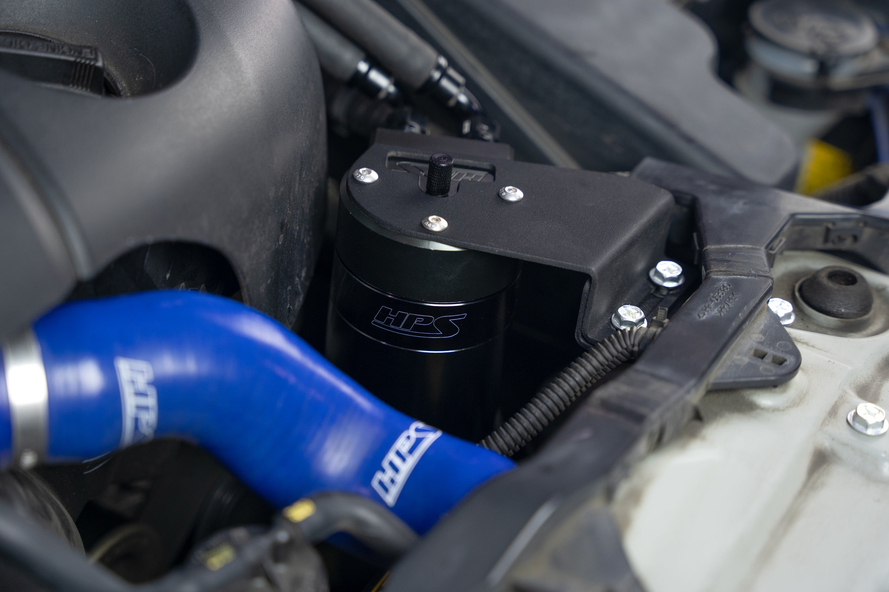 HPS Performance Oil Catch Can Kit 860-025WB Black - 860-025WB