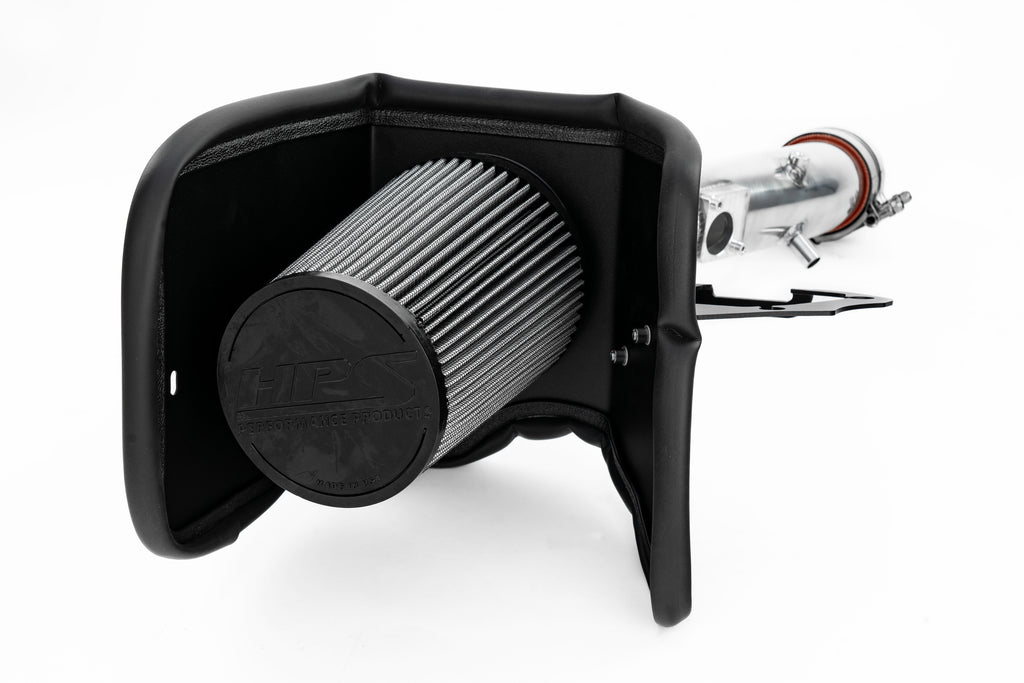 HPS Performance Air Intake Kit With Heat Shield 827-718P Polished - 827-718P
