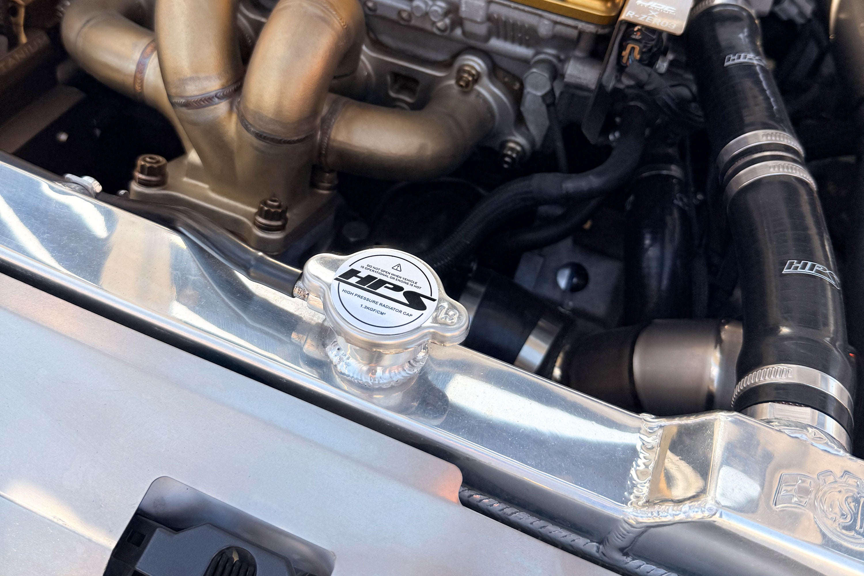HPS Performance High-Pressure Stainless Steel Radiator Cap, Type A, Spring-Loaded, 2068-40S