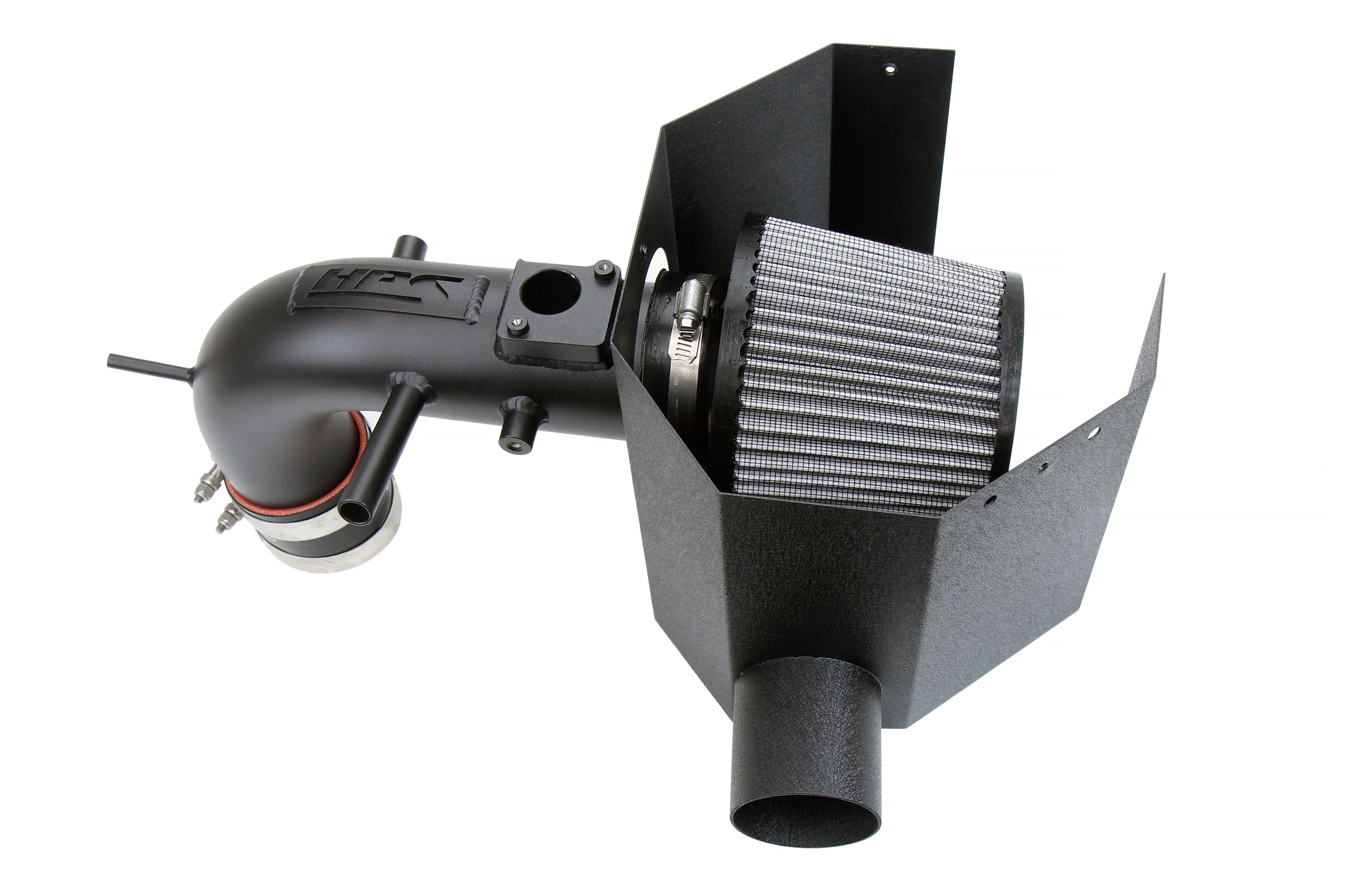 HPS Performance Air Intake Kit With Heat Shield 827-691WB Black - 827-691WB
