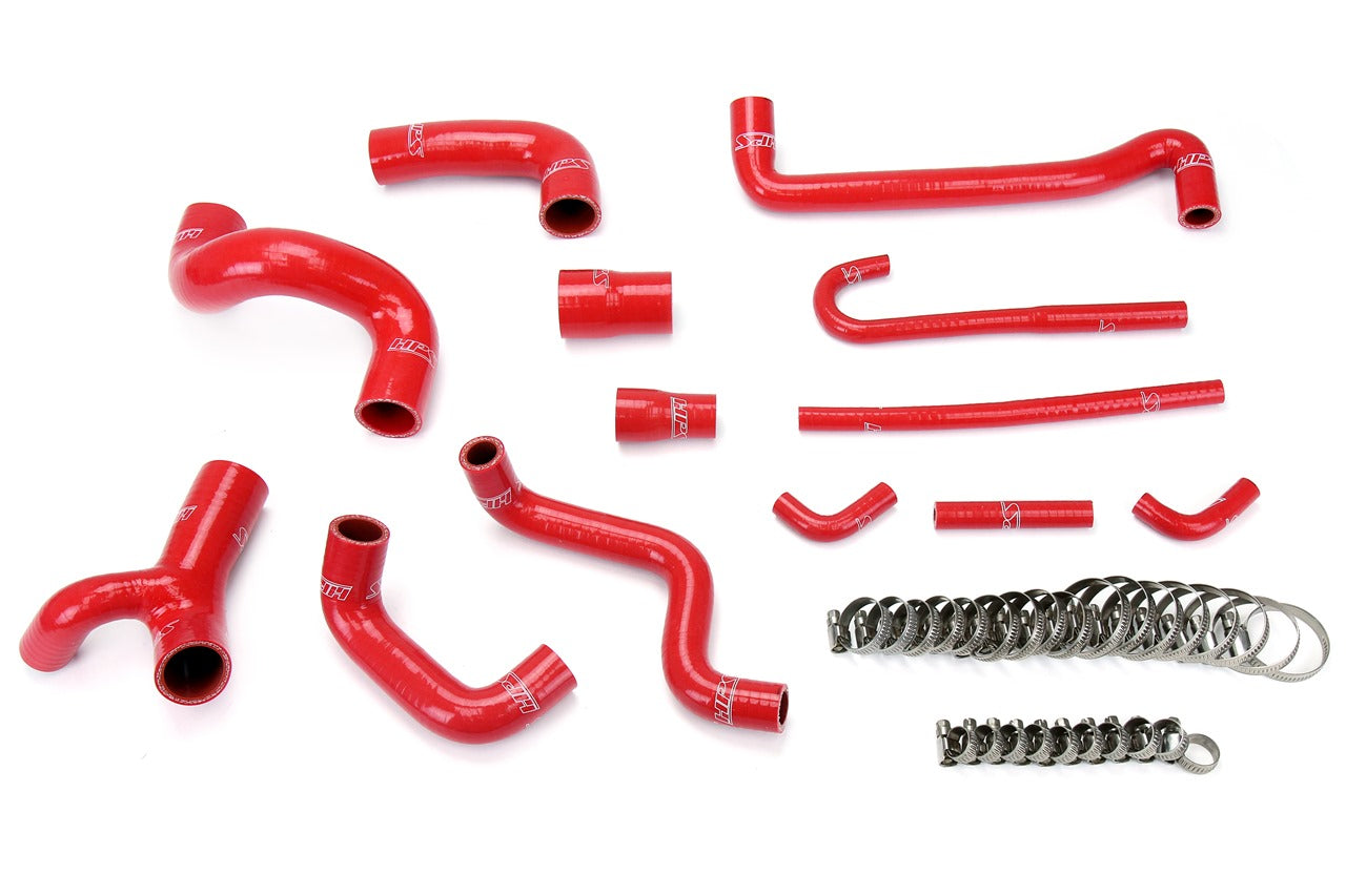 HPS Performance Hps Silicone Radiator And Heater Coolant Hose Kit 57 1209 Red Red - 57-1209-RED