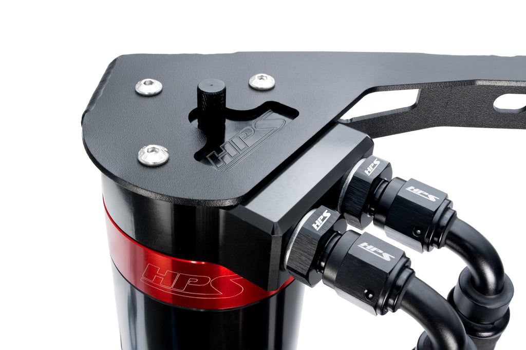 HPS Performance Oil Catch Can Kit 860-015 Red - 860-015