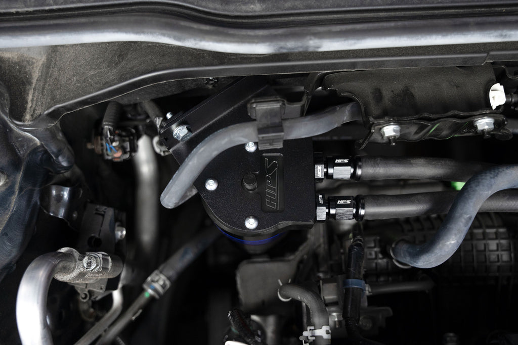 HPS Performance Oil Catch Can Kit 860-031BL Blue - 860-031BL