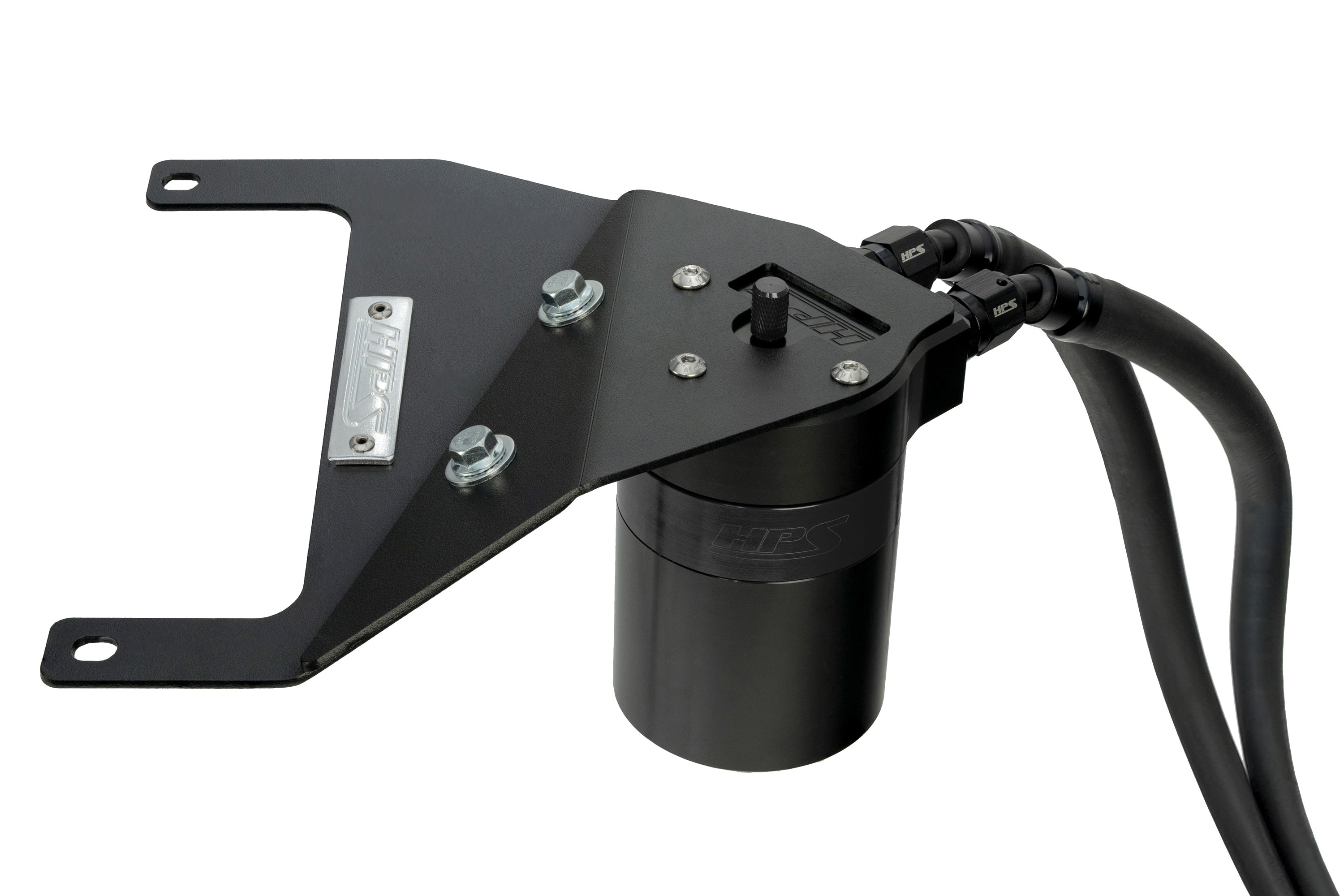 HPS Performance Oil Catch Can Kit 860-017WB, Black - 860-017WB