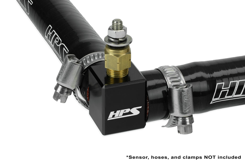 HPS Performance 90 Degree, 5/8" Connectors Billet Aluminum Sensor Adapter CTSA90-062